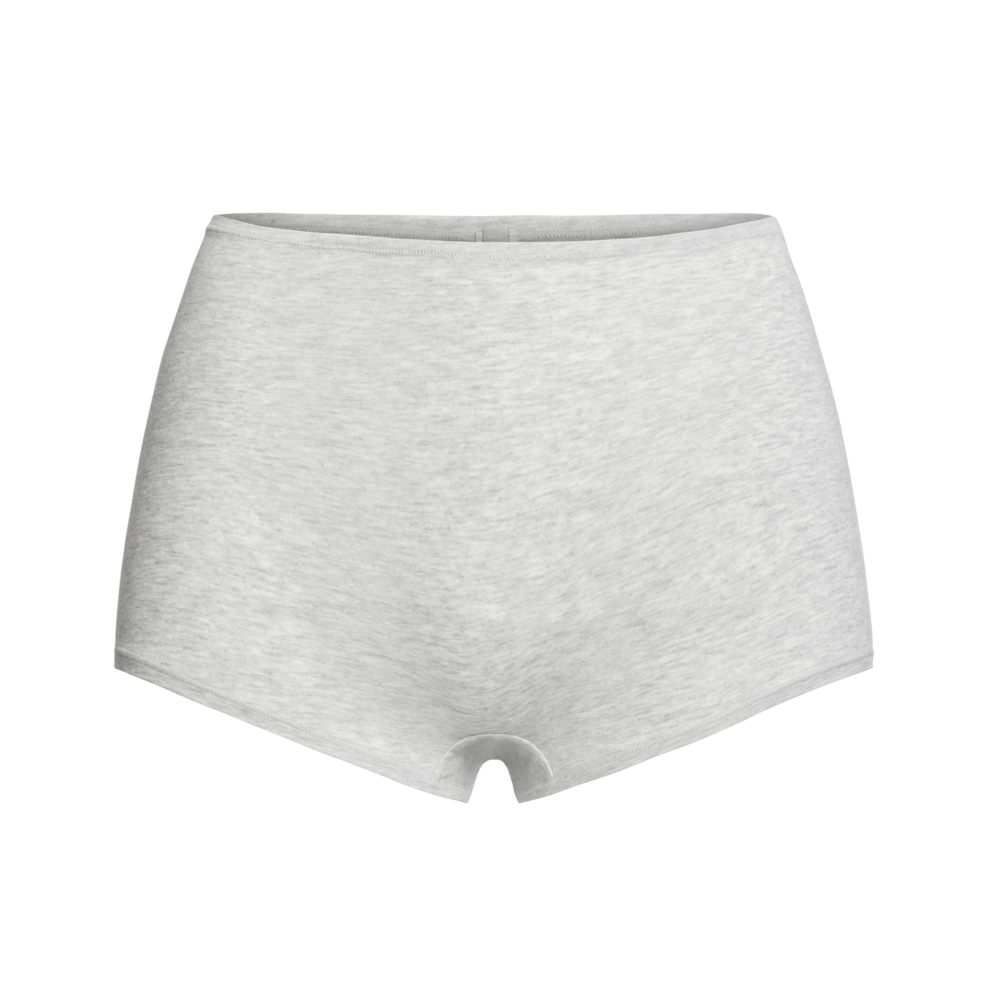 COTTON JERSEY BOY SHORT | LIGHT HEATHER GREY - Image 5