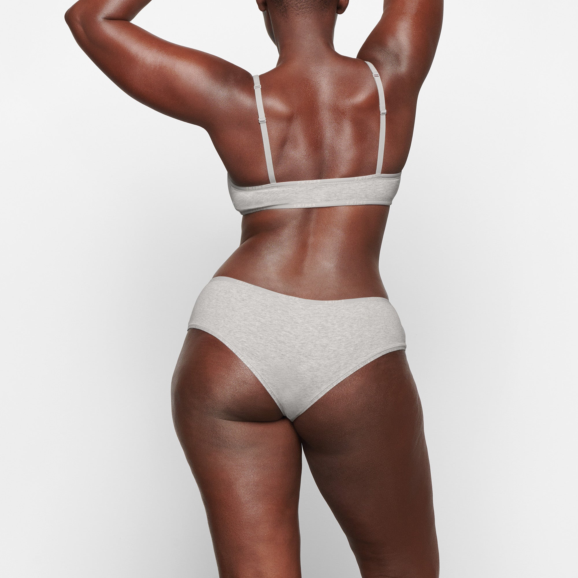 COTTON LOGO HIPSTER | LIGHT HEATHER GREY - Image 3