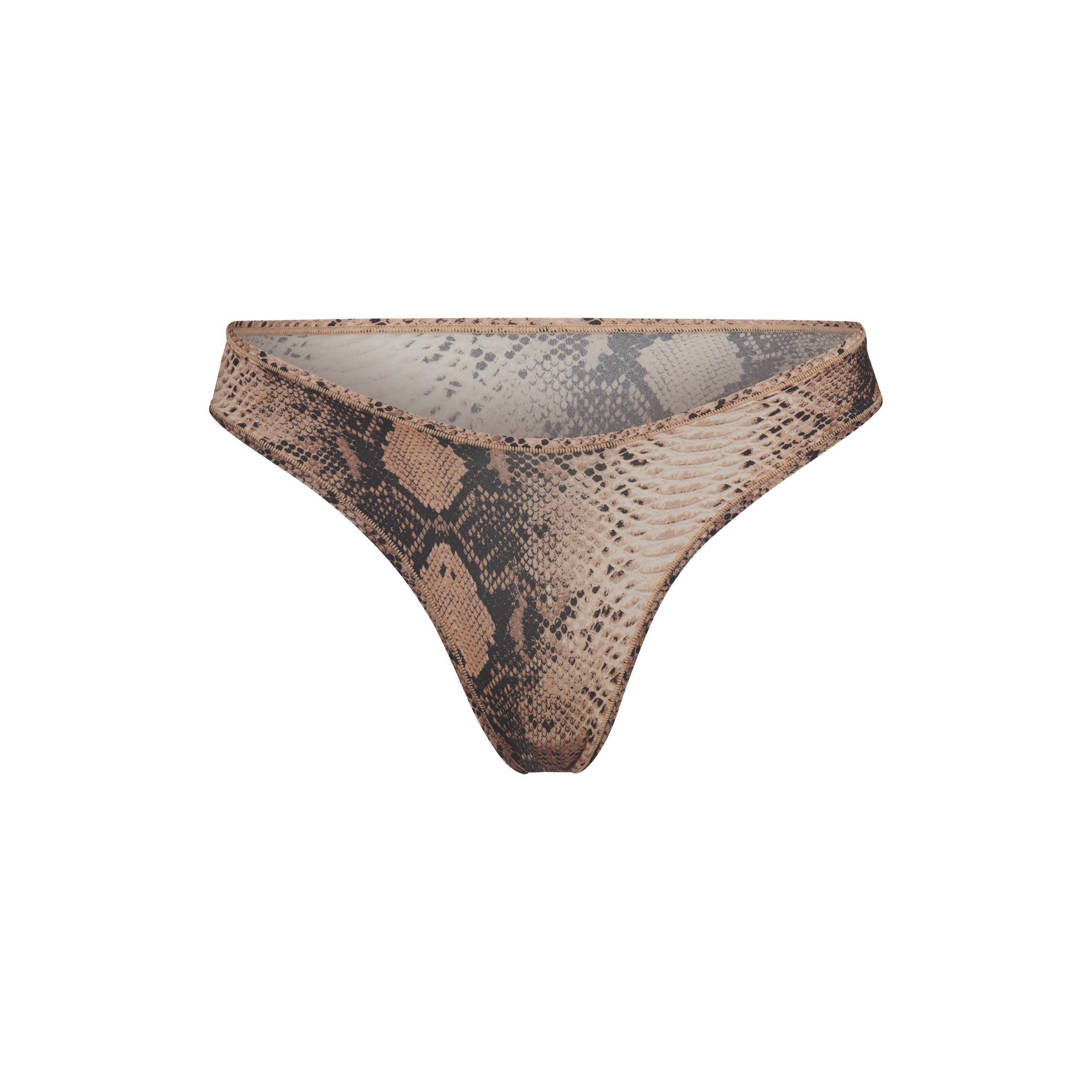 FITS EVERYBODY DIPPED FRONT THONG | CLAY SNAKESKIN PRINT - Image 5