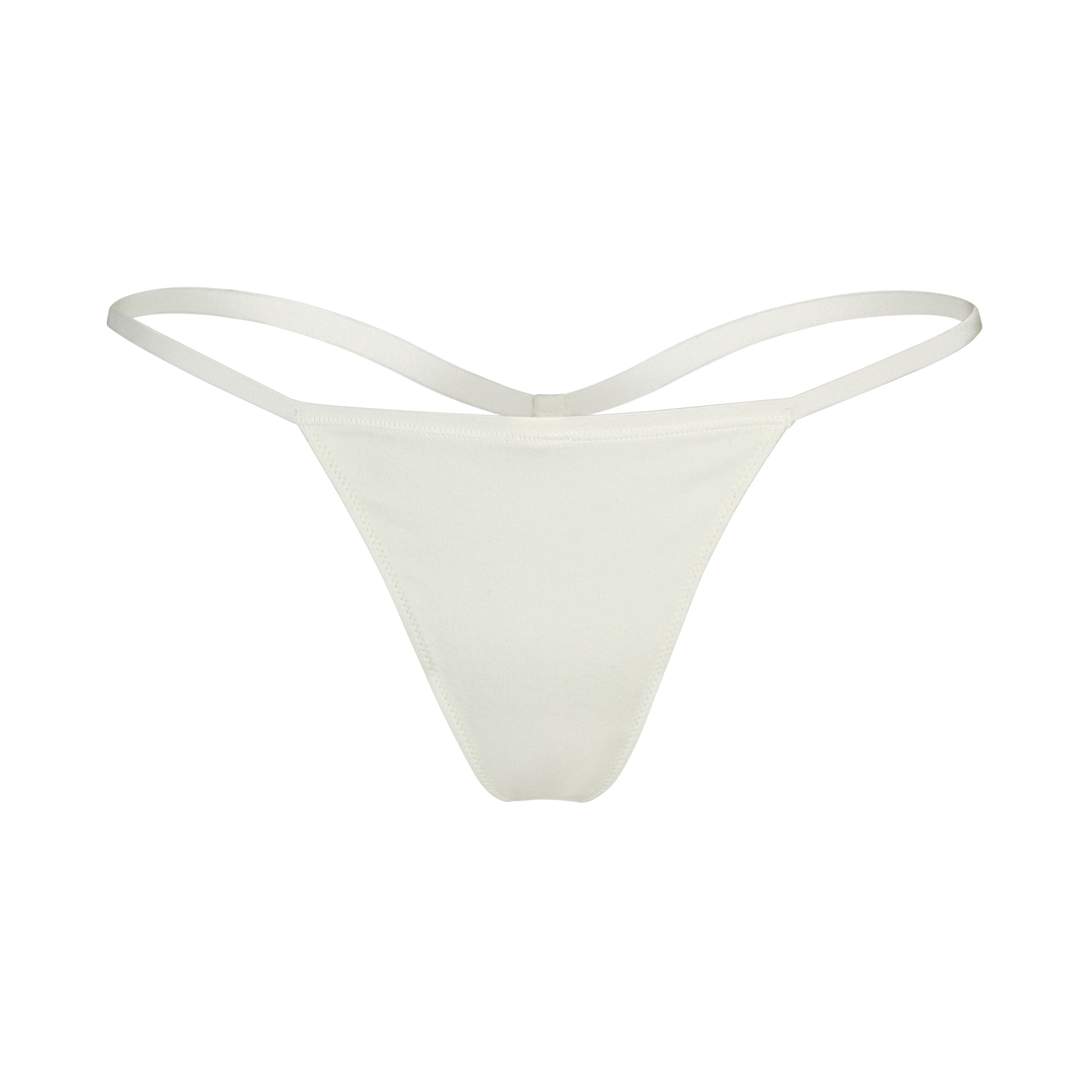 COTTON JERSEY T-STRING THONG | BONE - Image 5