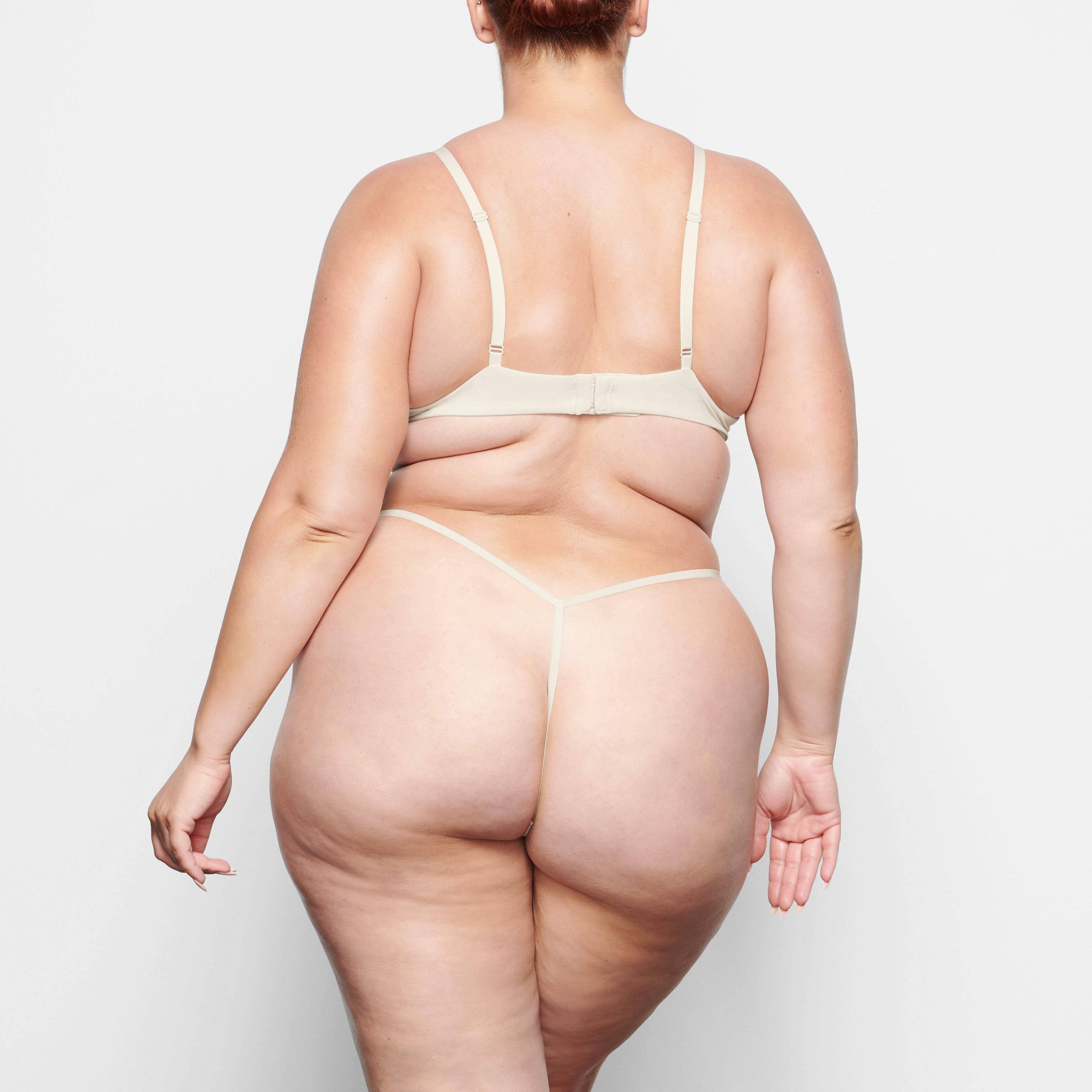 COTTON JERSEY T-STRING THONG | BONE - Image 3