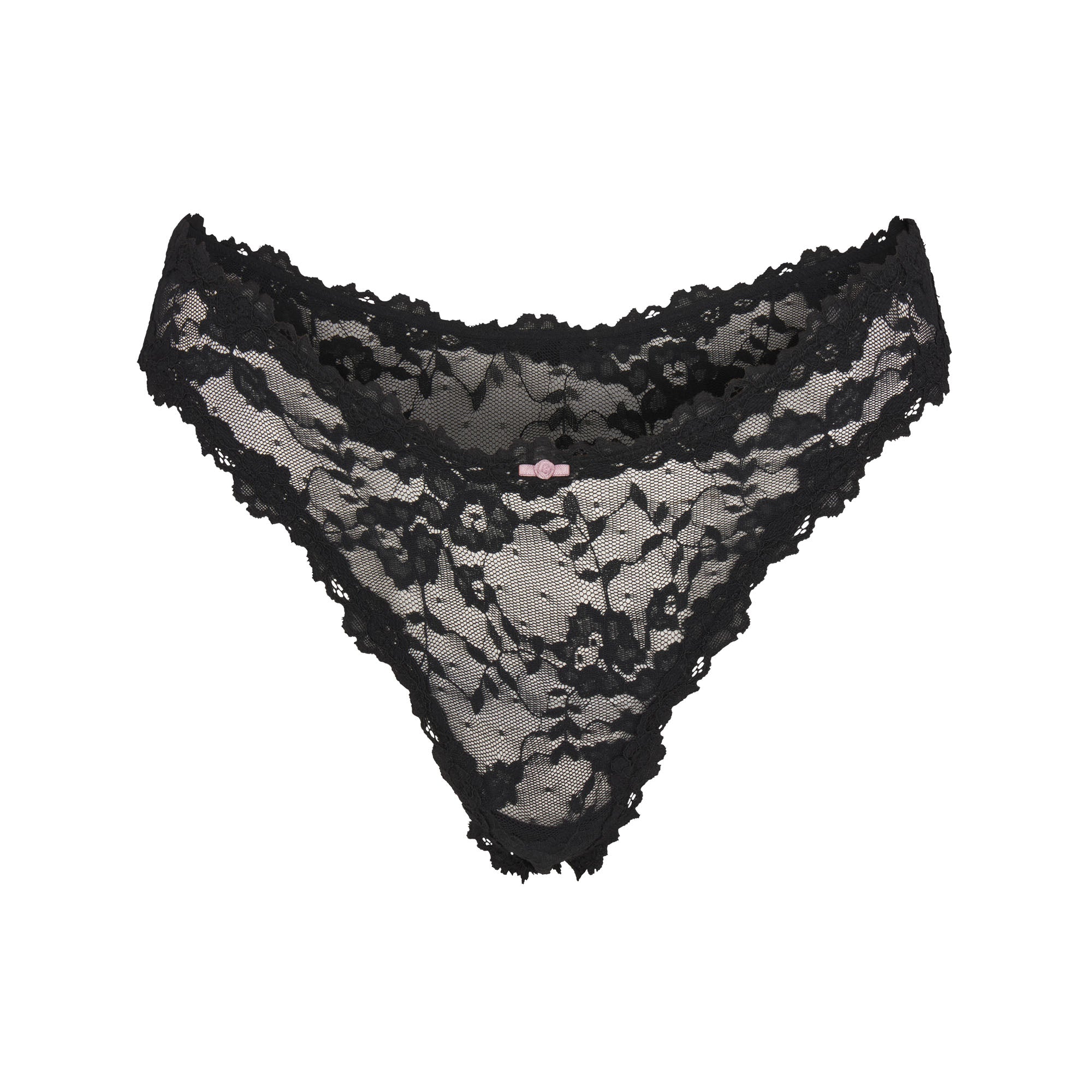 STRETCH LACE DIPPED THONG | ONYX - Image 5
