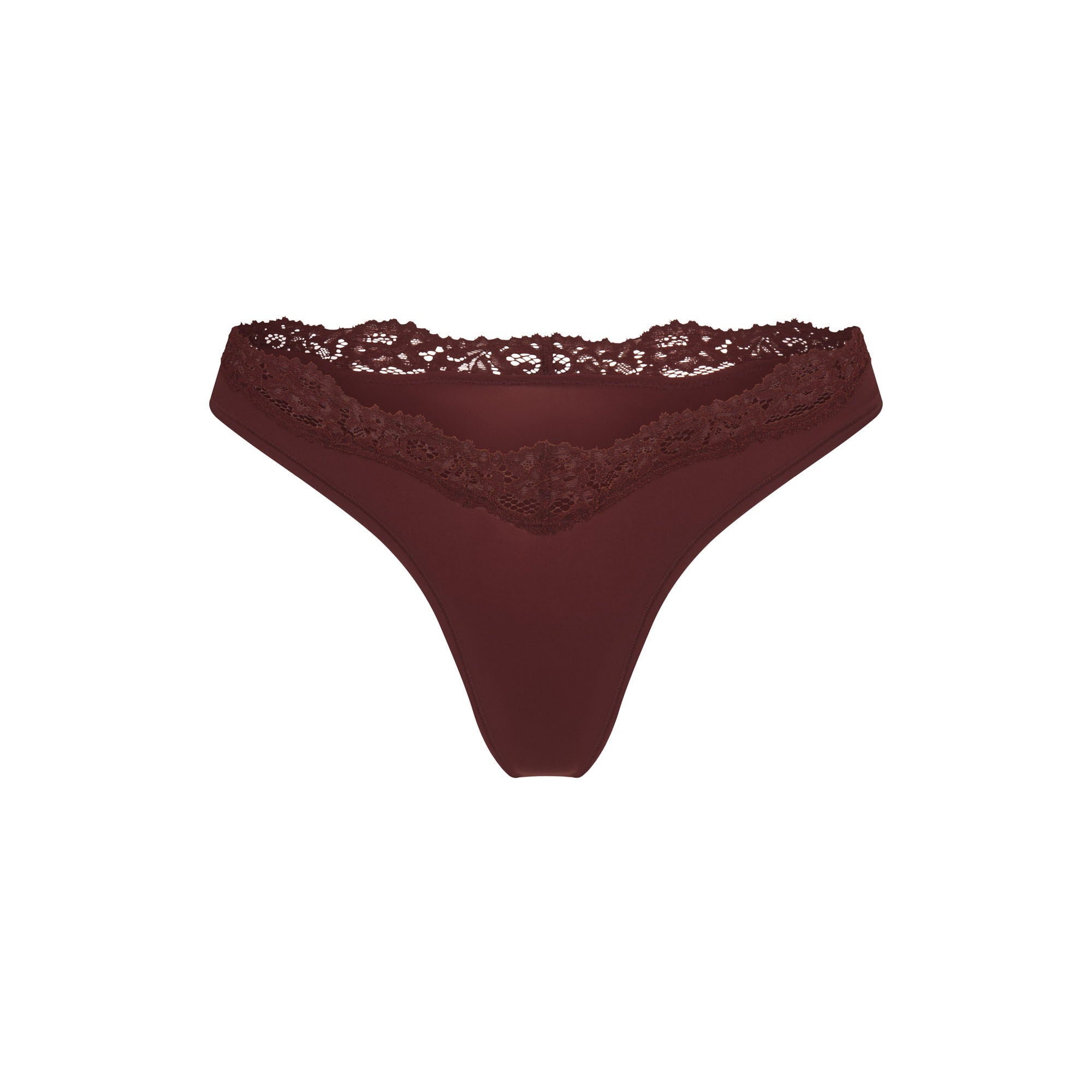 FITS EVERYBODY LACE DIPPED THONG | OXBLOOD - Image 5