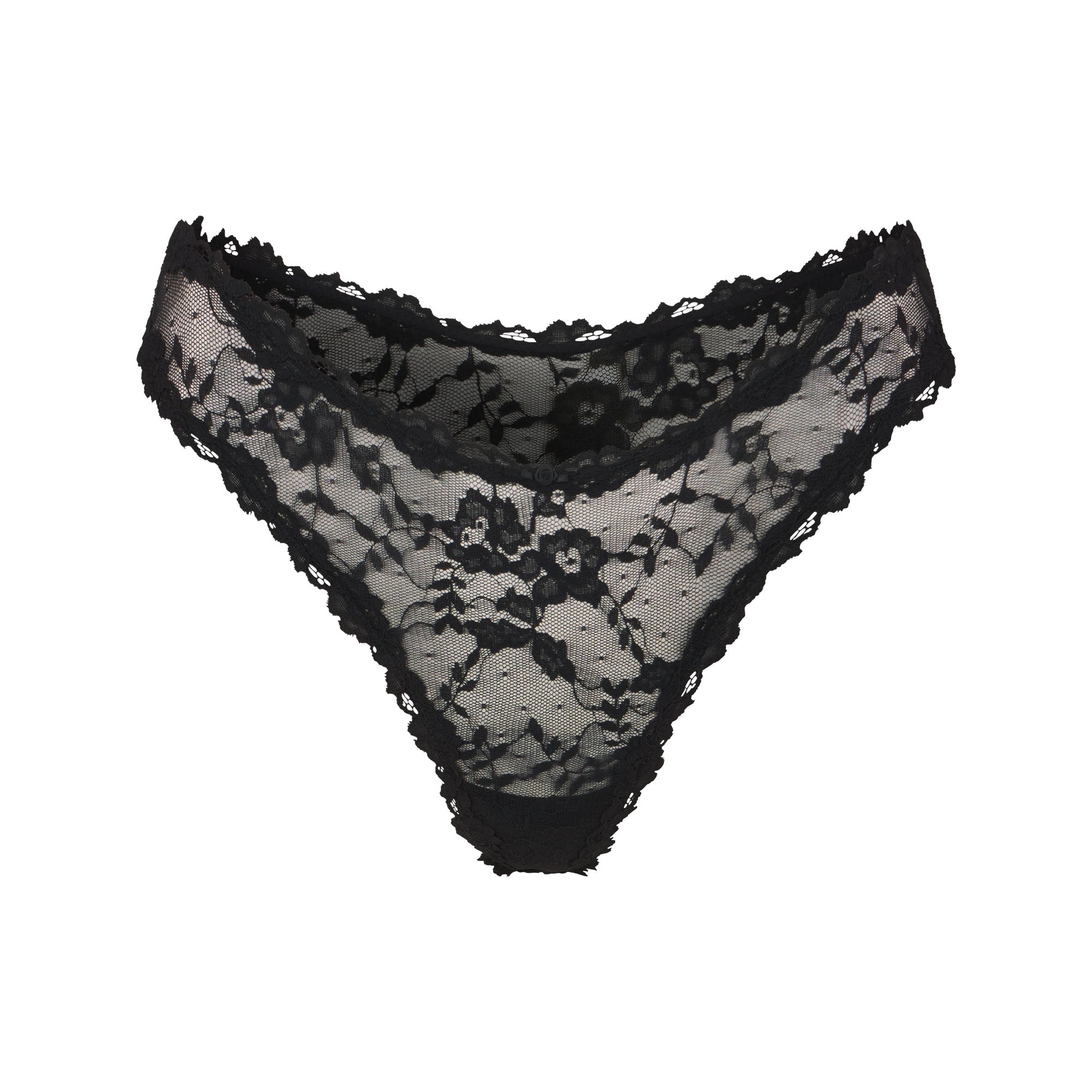 STRETCH LACE DIPPED THONG | SOOT - Image 4