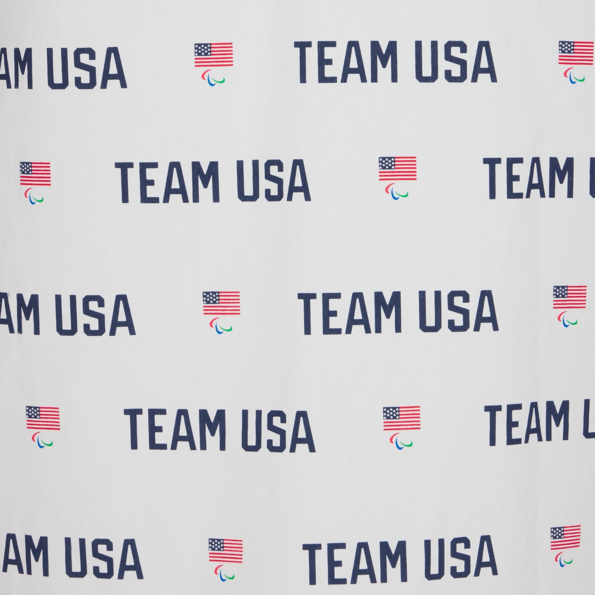 SKIMS FOR TEAM USA COTTON POPLIN SLEEP PARALYMPIC LONG SET | WHITE - Image 3