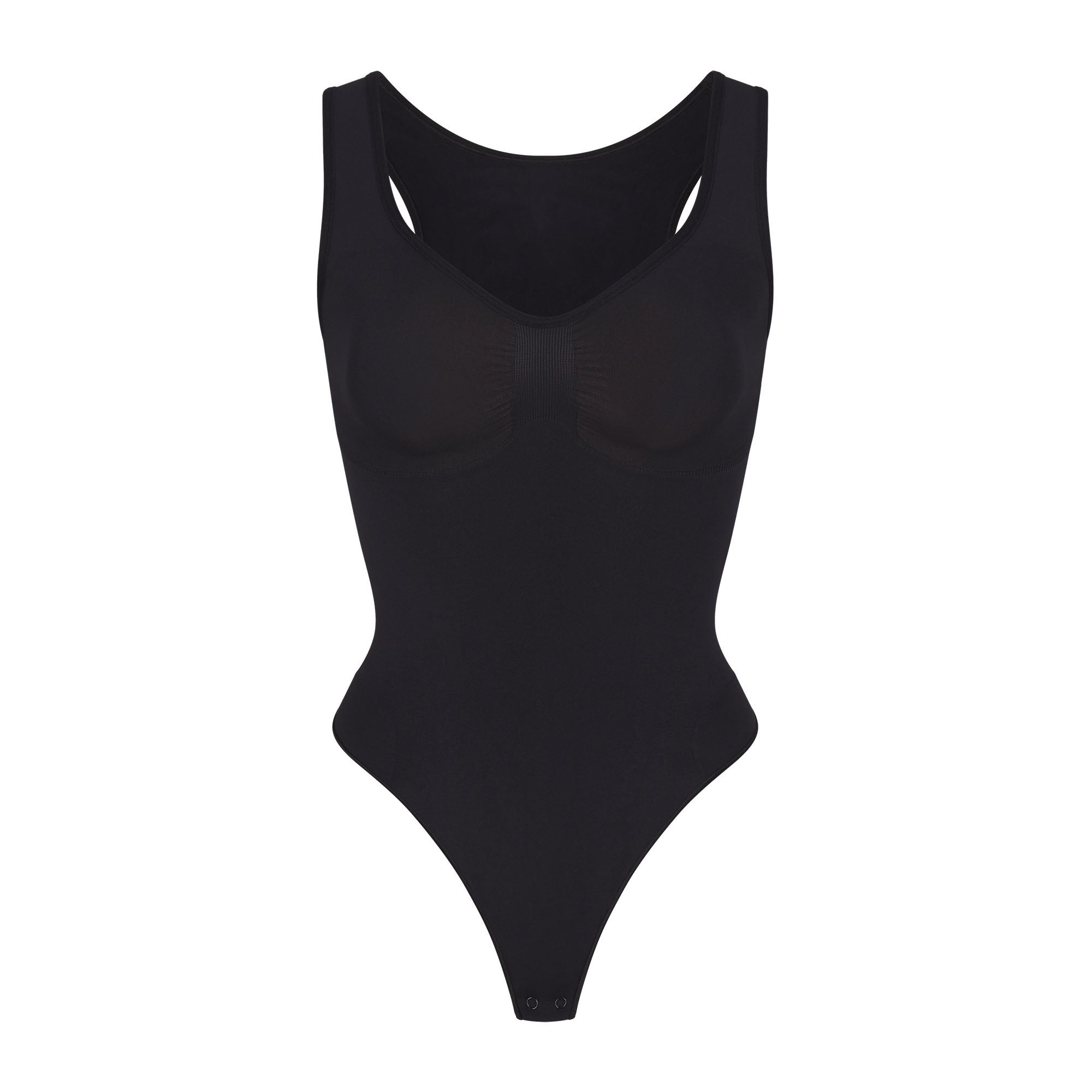 SEAMLESS SCULPT SCOOP NECK THONG BODYSUIT | ONYX - Image 5
