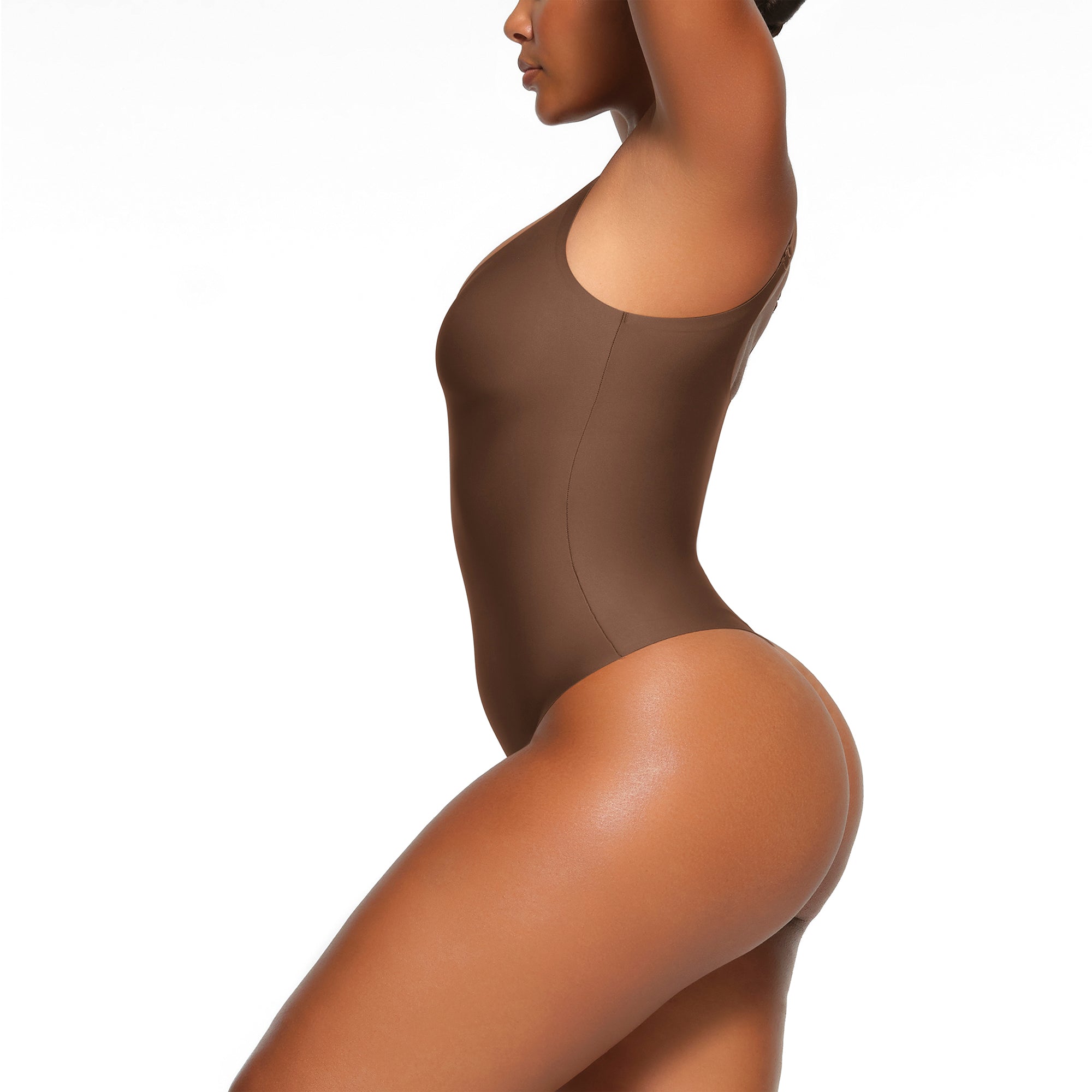 SKIMS BODY UNLINED PLUNGE THONG BODYSUIT | JASPER - Image 2