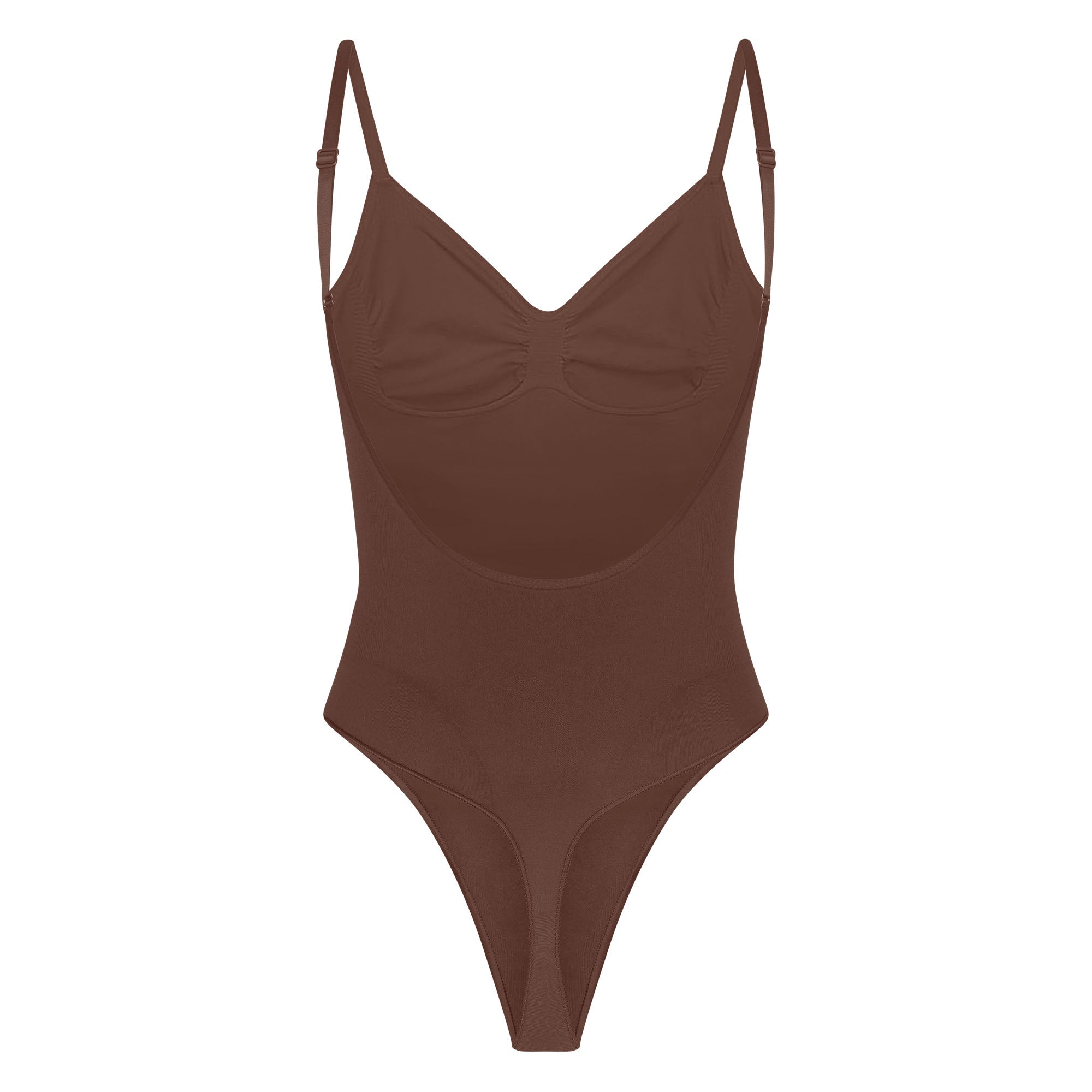 SEAMLESS SCULPT LOW BACK THONG BODYSUIT | COCOA - Image 6