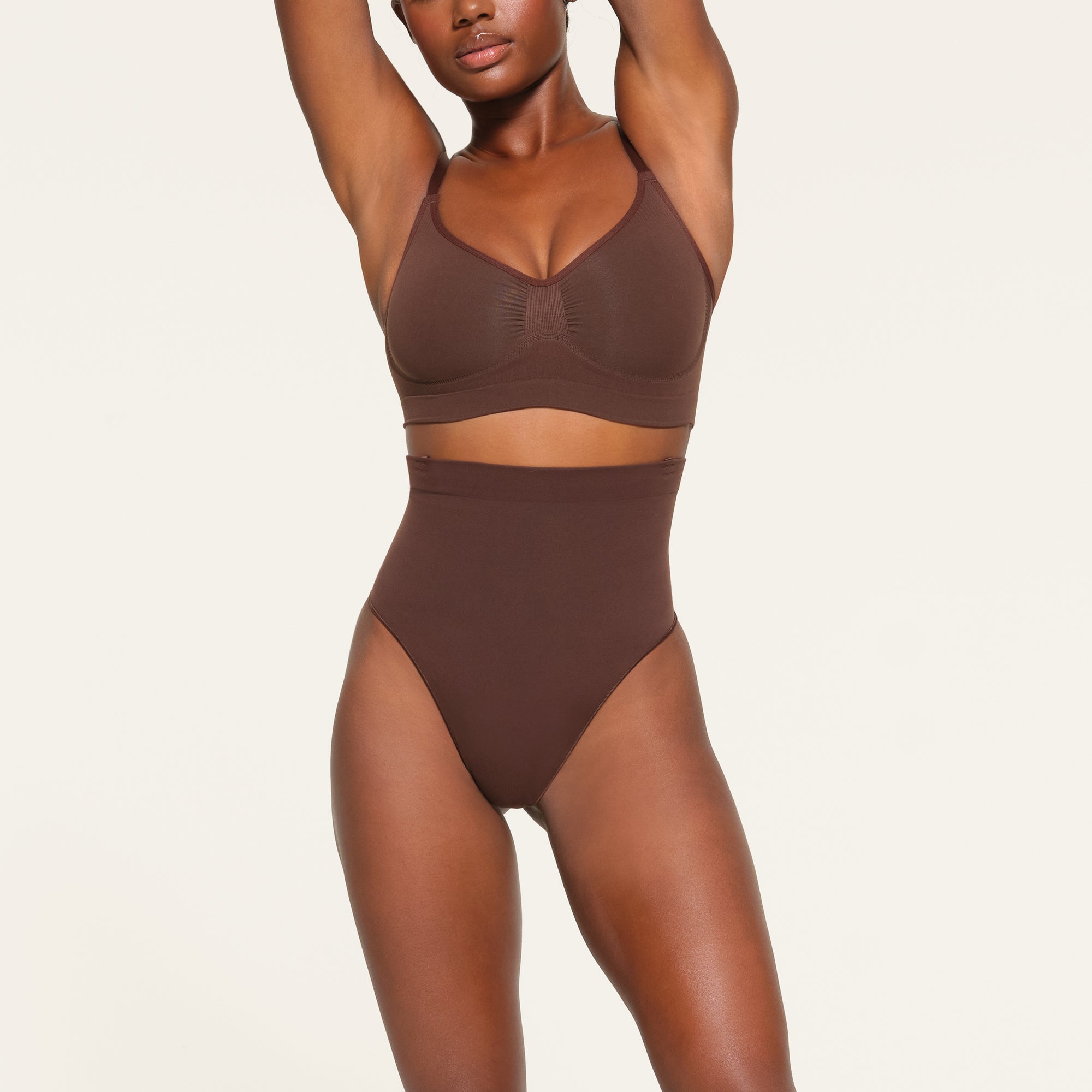 CORE CONTROL HIGH-WAISTED THONG | COCOA