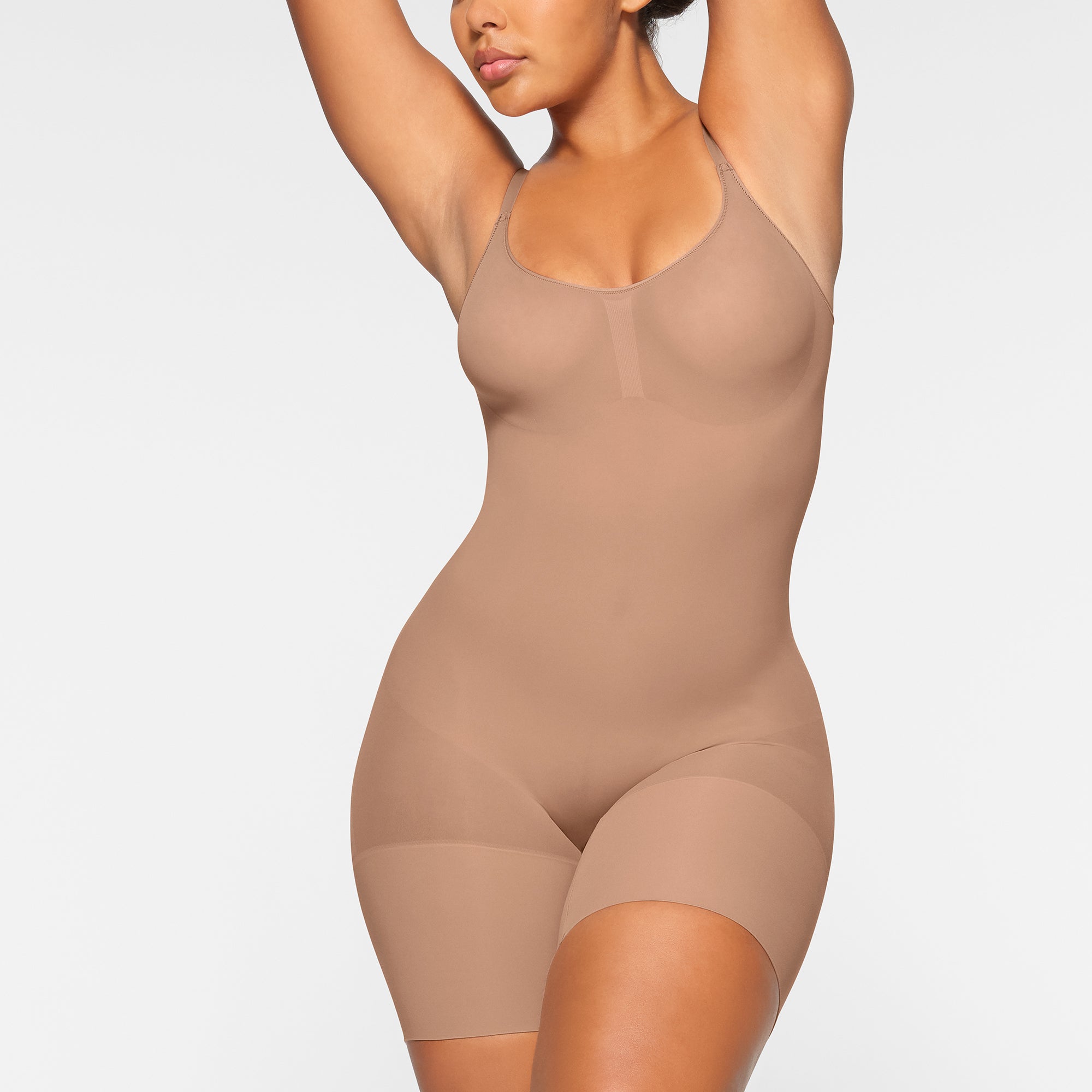 SHEER SEAMLESS MID THIGH BODYSUIT | SIENNA