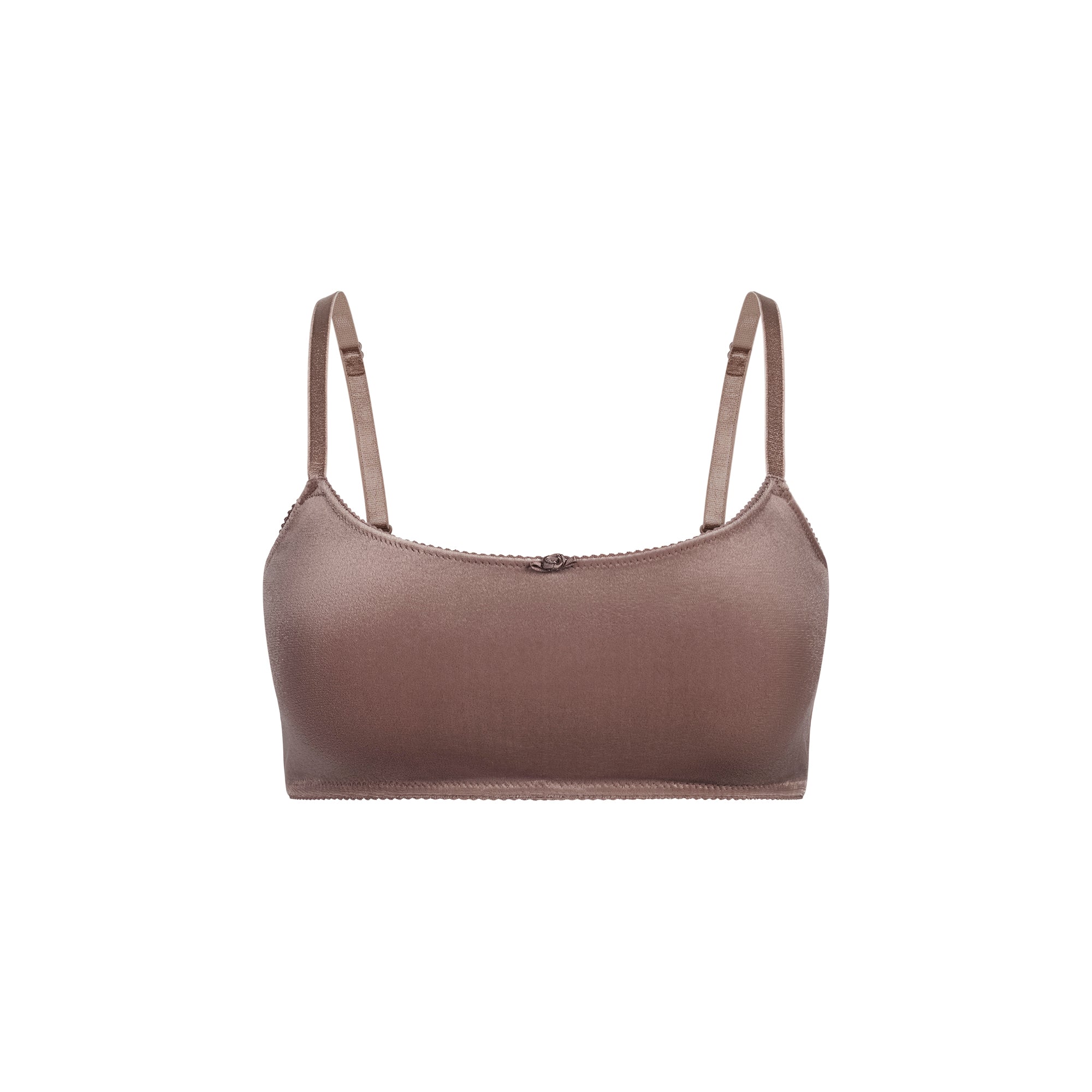 VELVET SWIM STRAIGHT NECK BIKINI TOP | UMBER - Image 7