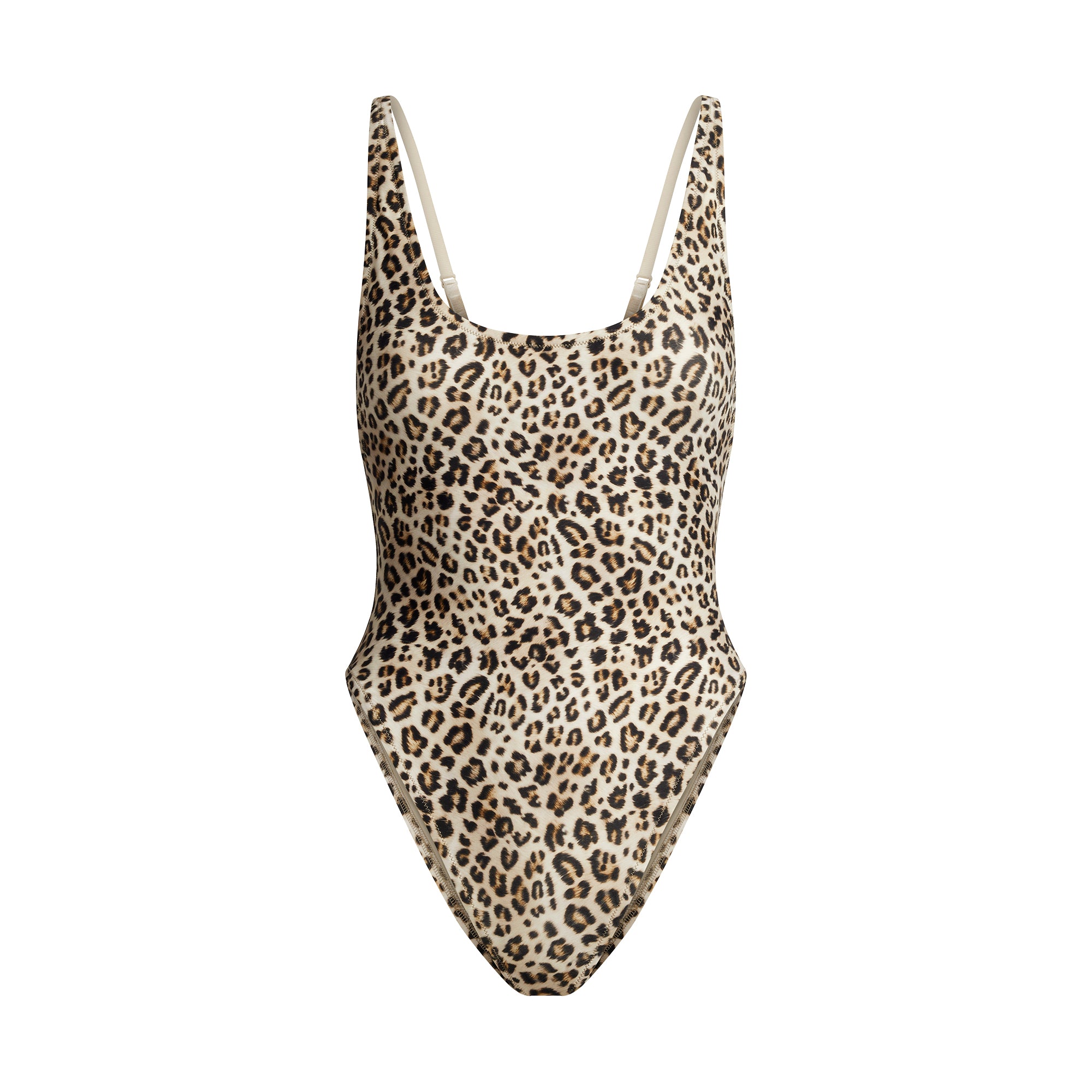 SIGNATURE SWIM SCOOP NECK ONE PIECE | CHAMPAGNE LEOPARD PRINT - Image 6