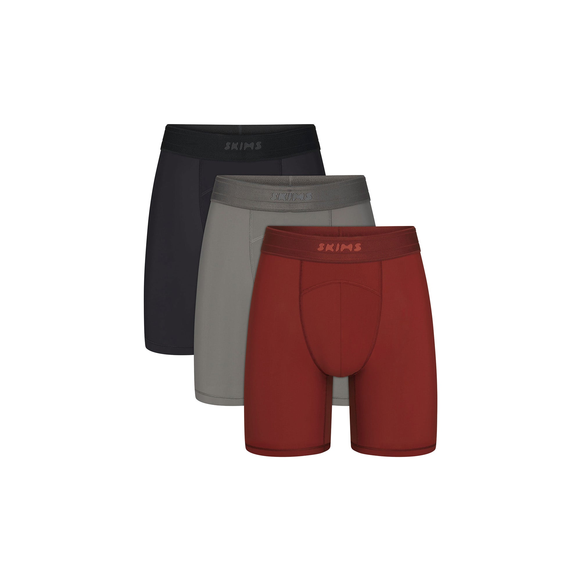 SKIMS SPORT MENS 7" BOXER BRIEF 3-PACK | SANGRIA MULTI - Image 7