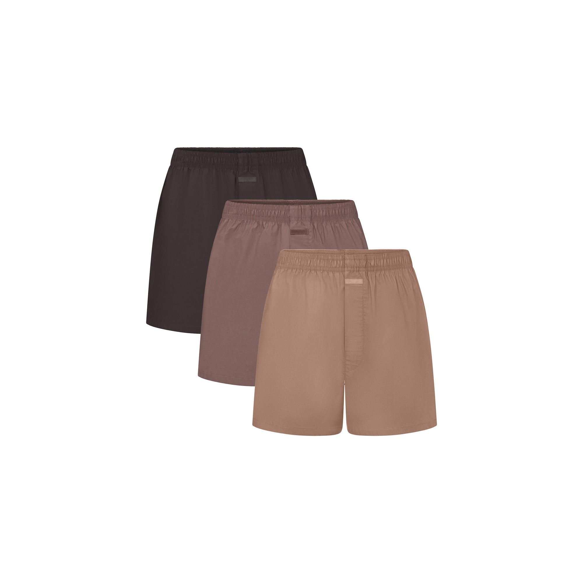 COTTON POPLIN MENS BOXER 3-PACK | UMBER MULTI