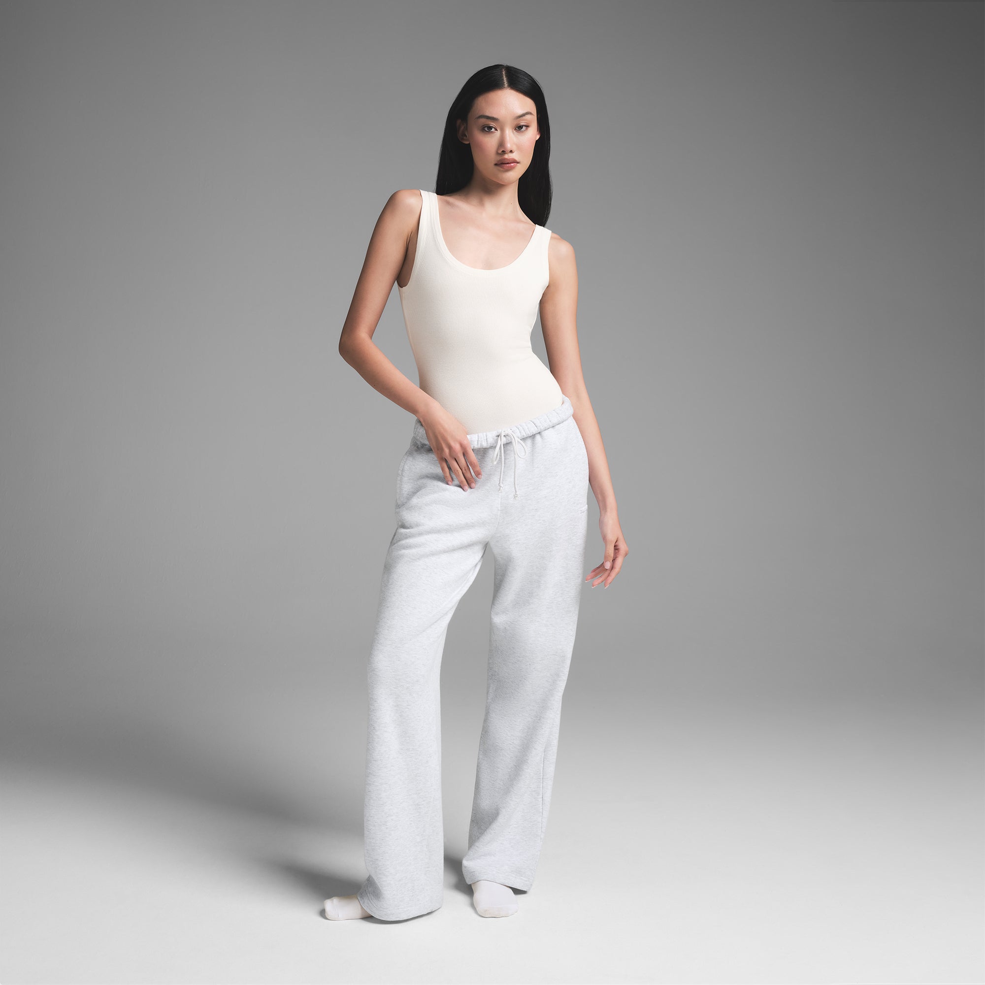 COTTON RIB TANK BODYSUIT | MARBLE - Image 4