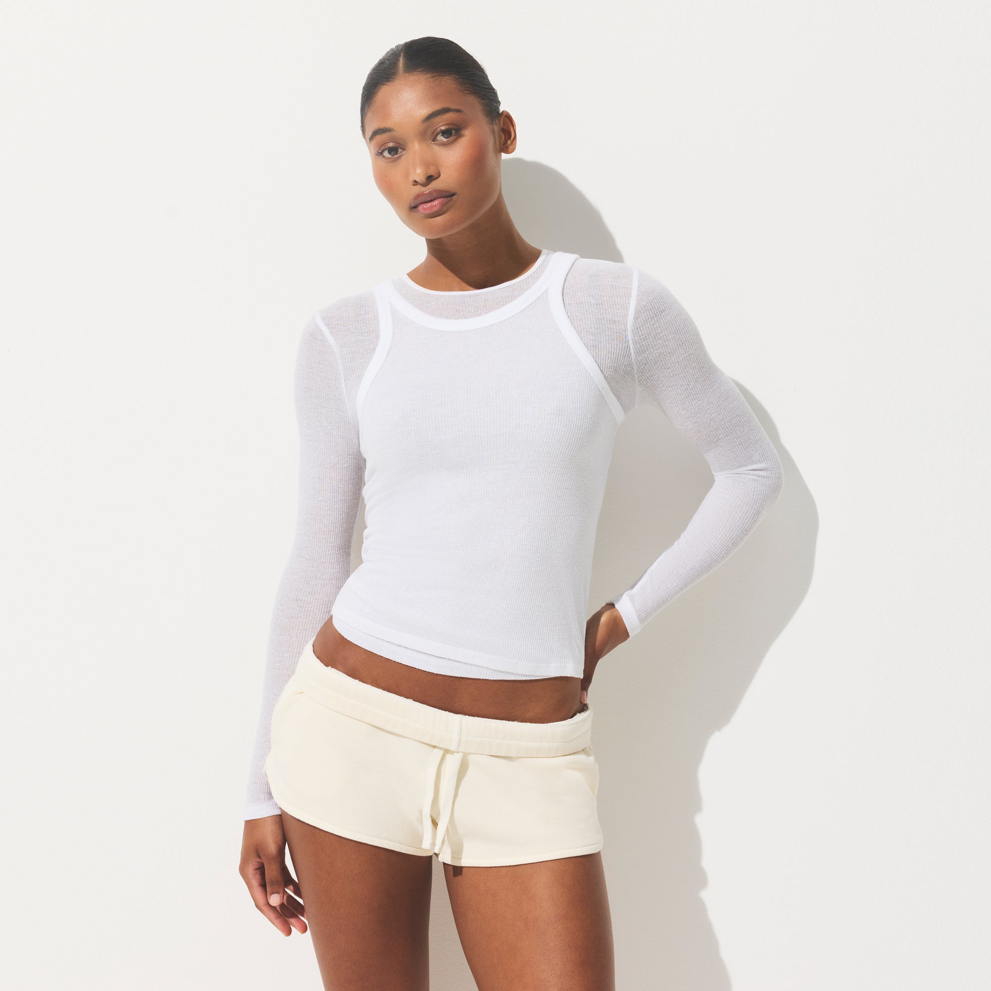 SHEER COTTON TANK | SNOW