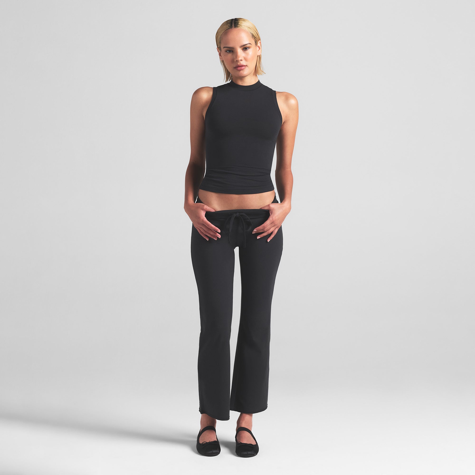 COTTON JERSEY MOCK NECK TANK | SOOT - Image 2