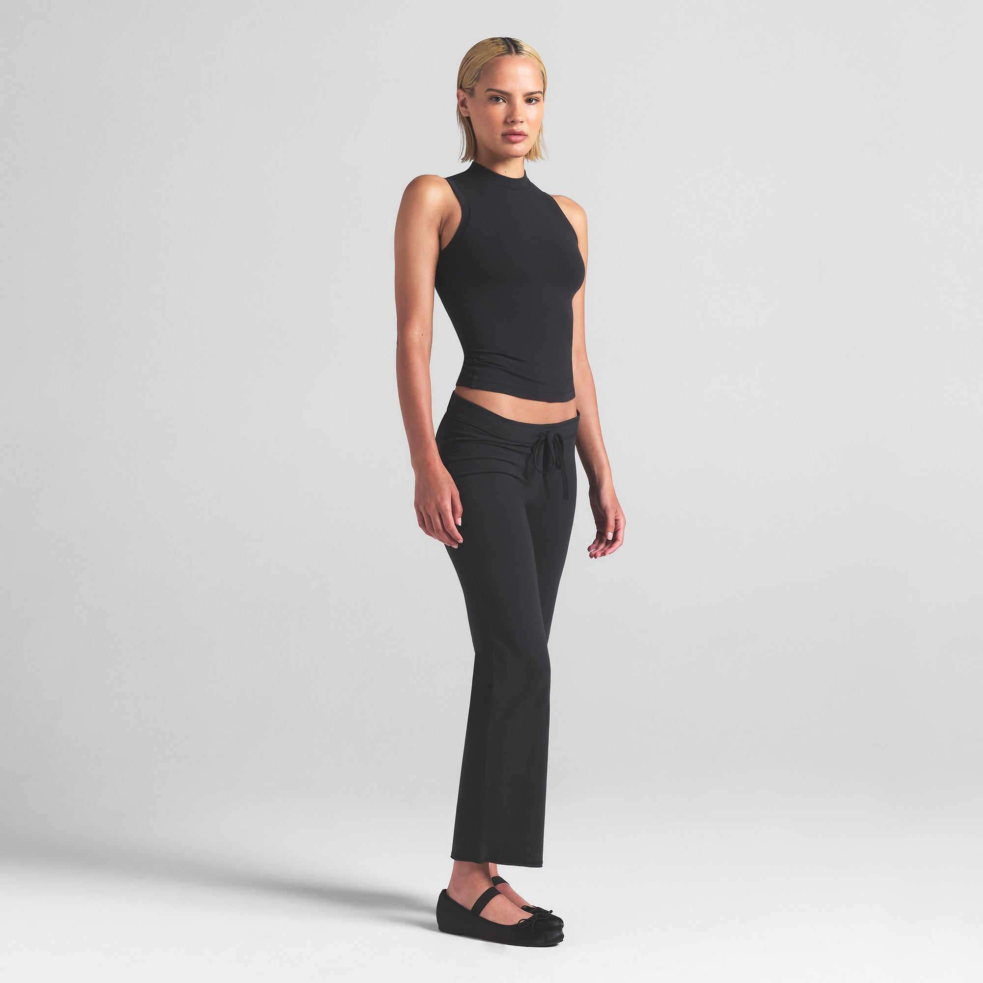 COTTON JERSEY MOCK NECK TANK | SOOT - Image 5