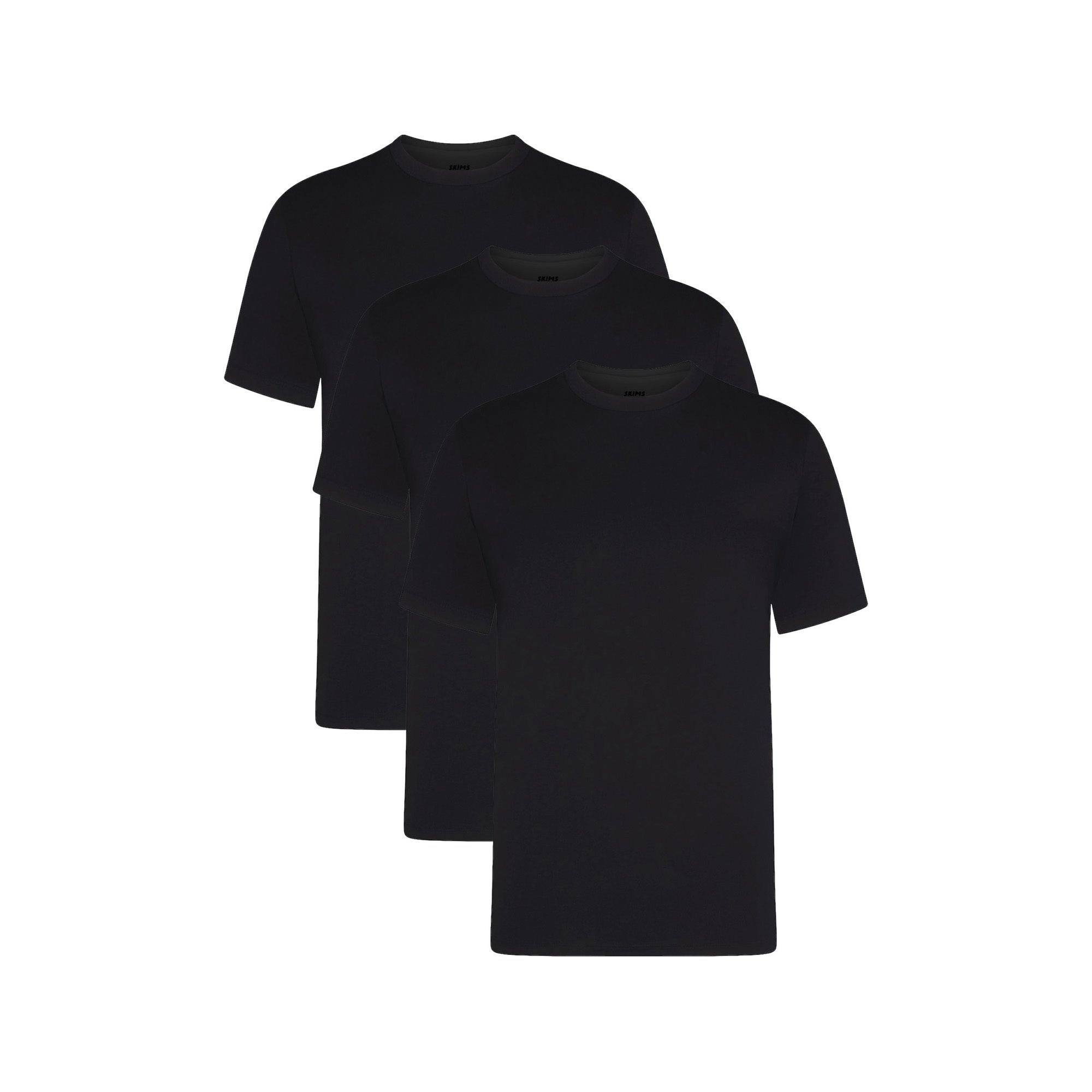 SKIMS BASICS MENS LIGHTWEIGHT T-SHIRT 3-PACK | OBSIDIAN
