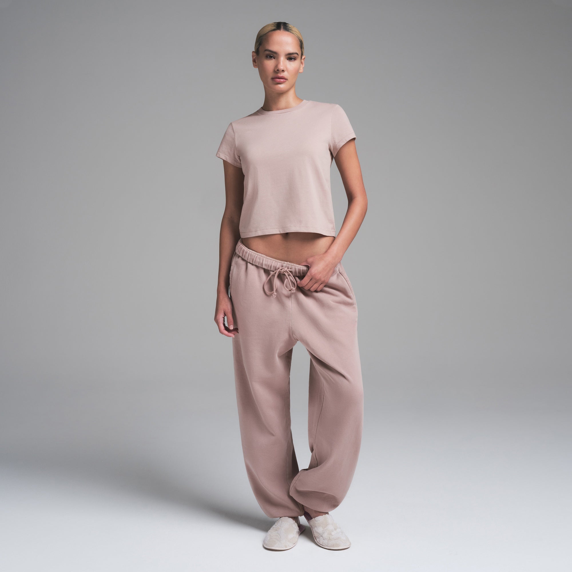 RELAXED TEES SHRUNKEN T-SHIRT | FAWN - Image 2