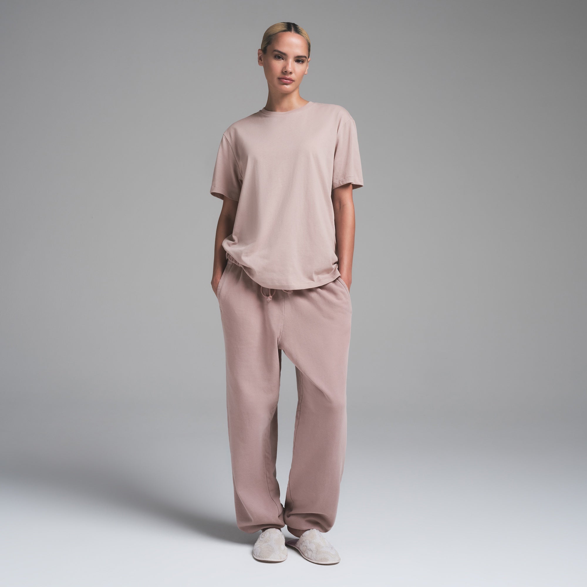 RELAXED TEES OVERSIZED LONG T-SHIRT | FAWN