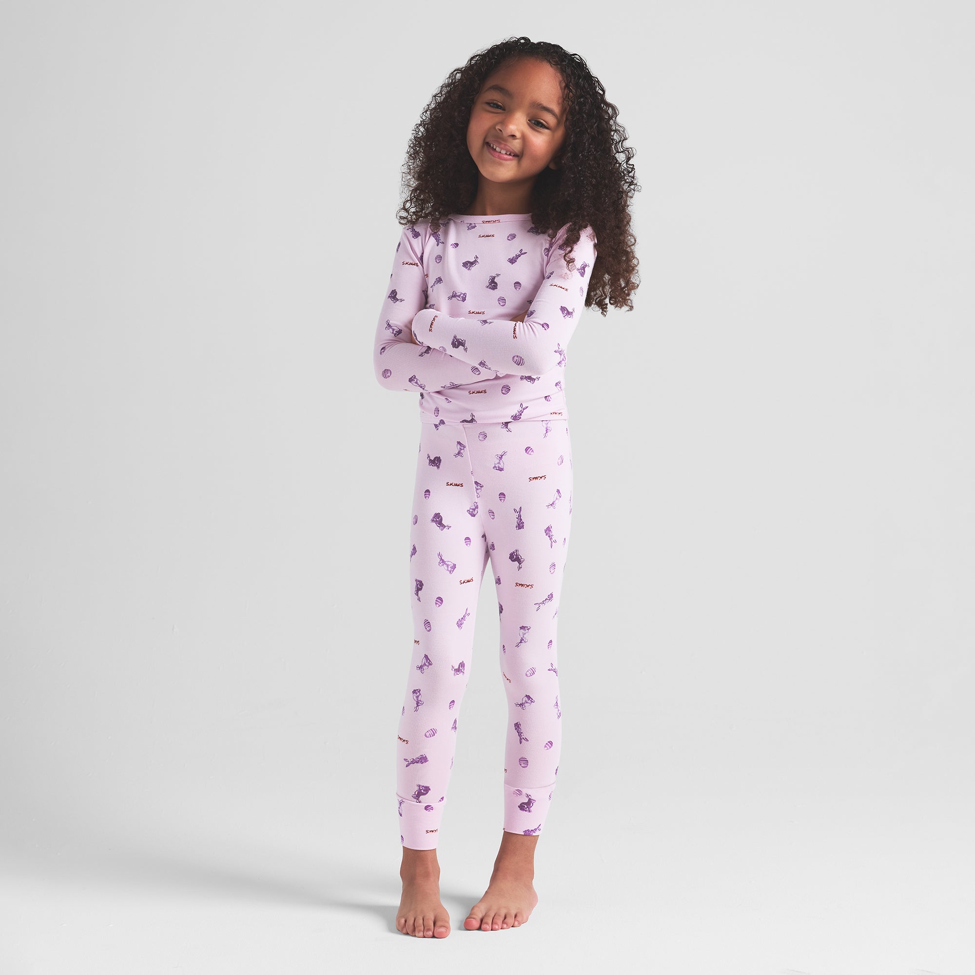 SKIMS SLEEP KIDS SLEEP SET | WILDROSE BUNNY PRINT