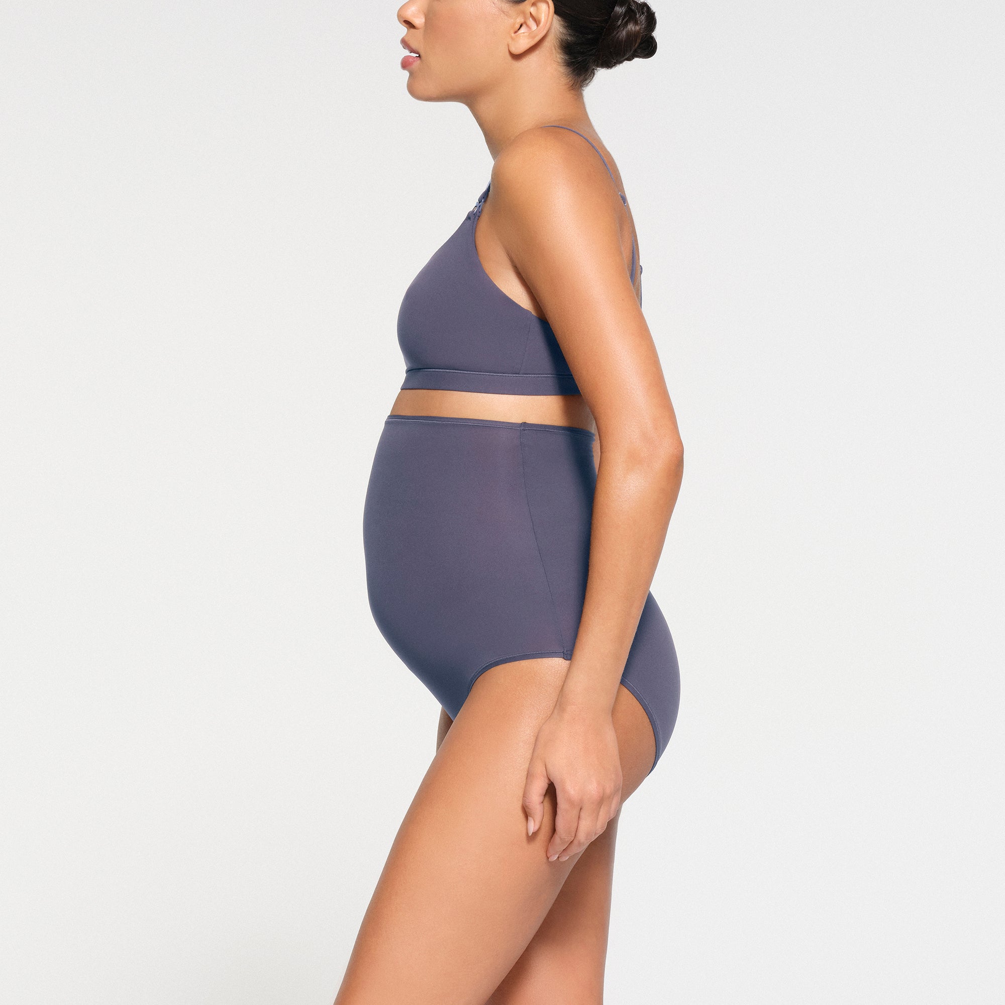 FITS EVERYBODY MATERNITY HIGH-WAISTED BRIEF 2-PACK | SLEET AND ONYX