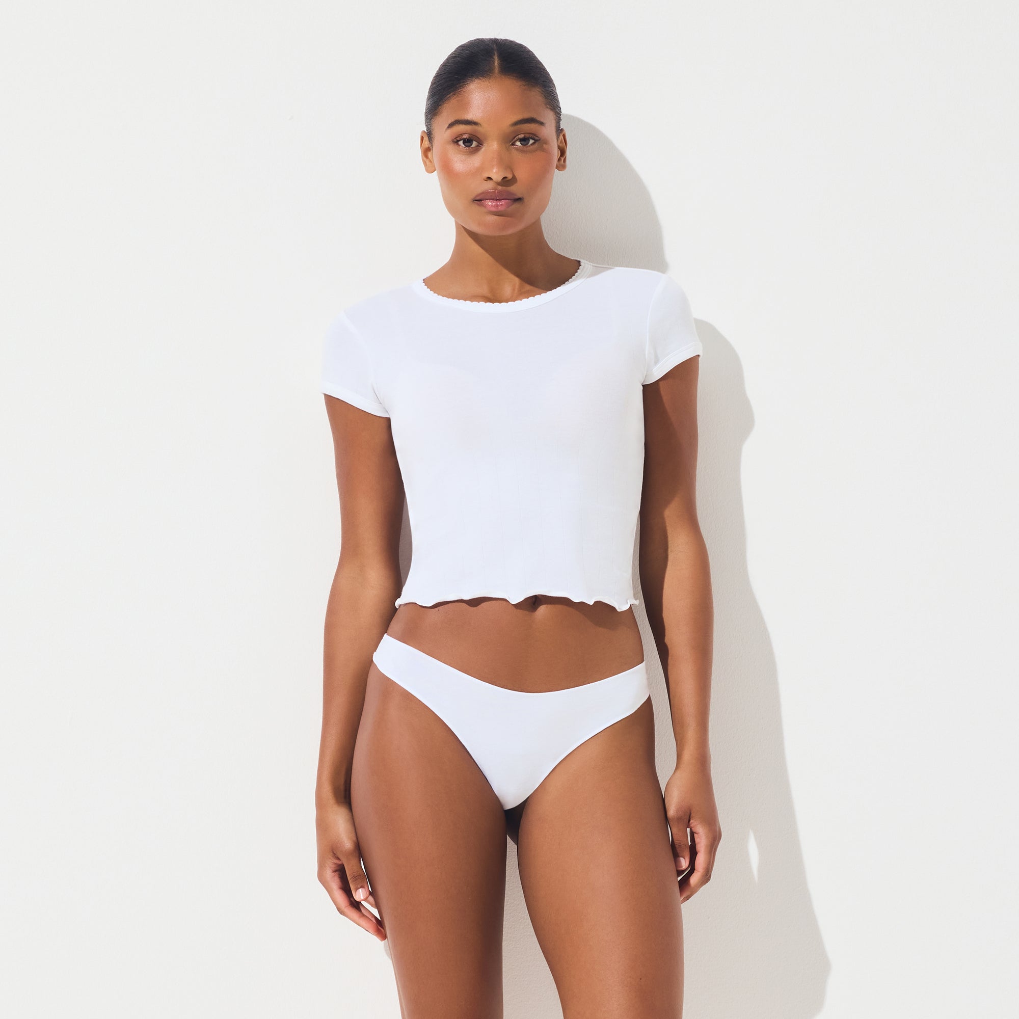LIGHTWEIGHT COTTON THONG | SNOW