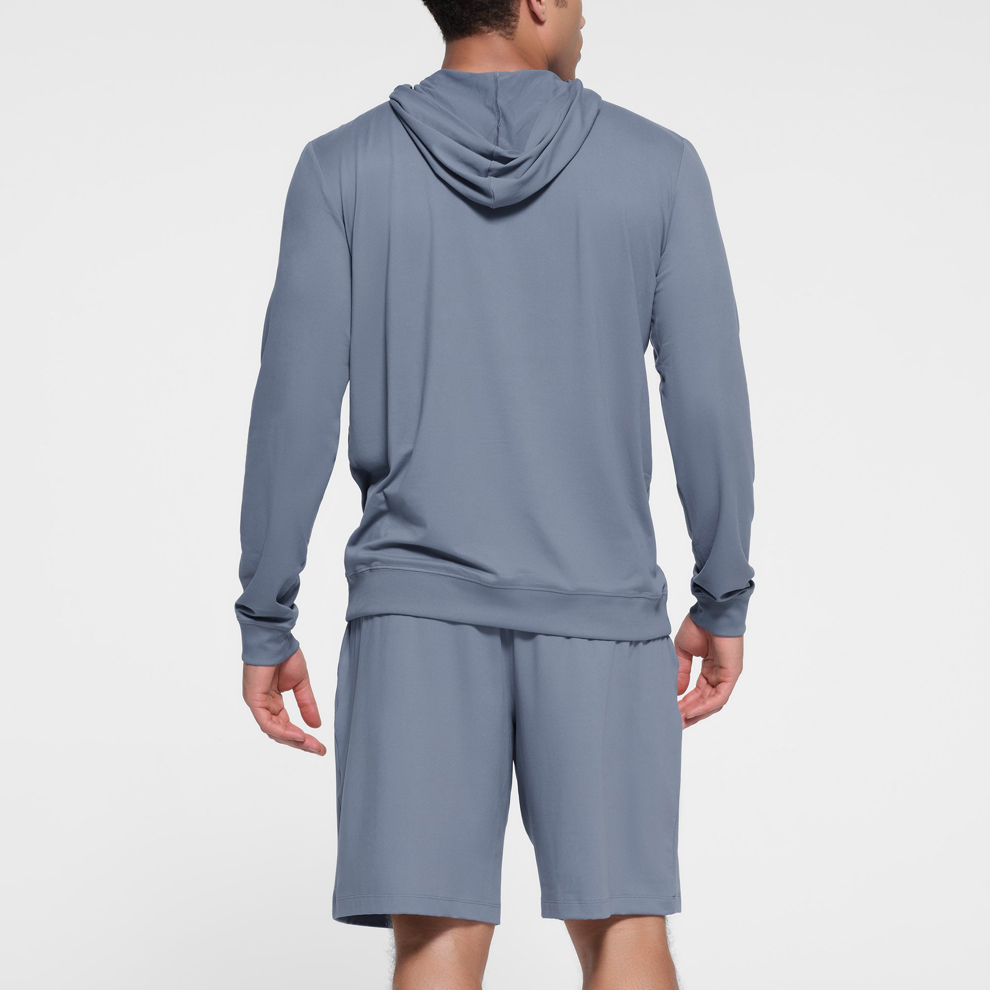OUTDOOR JERSEY MENS CLASSIC HOODIE | STEEL BLUE - Image 3