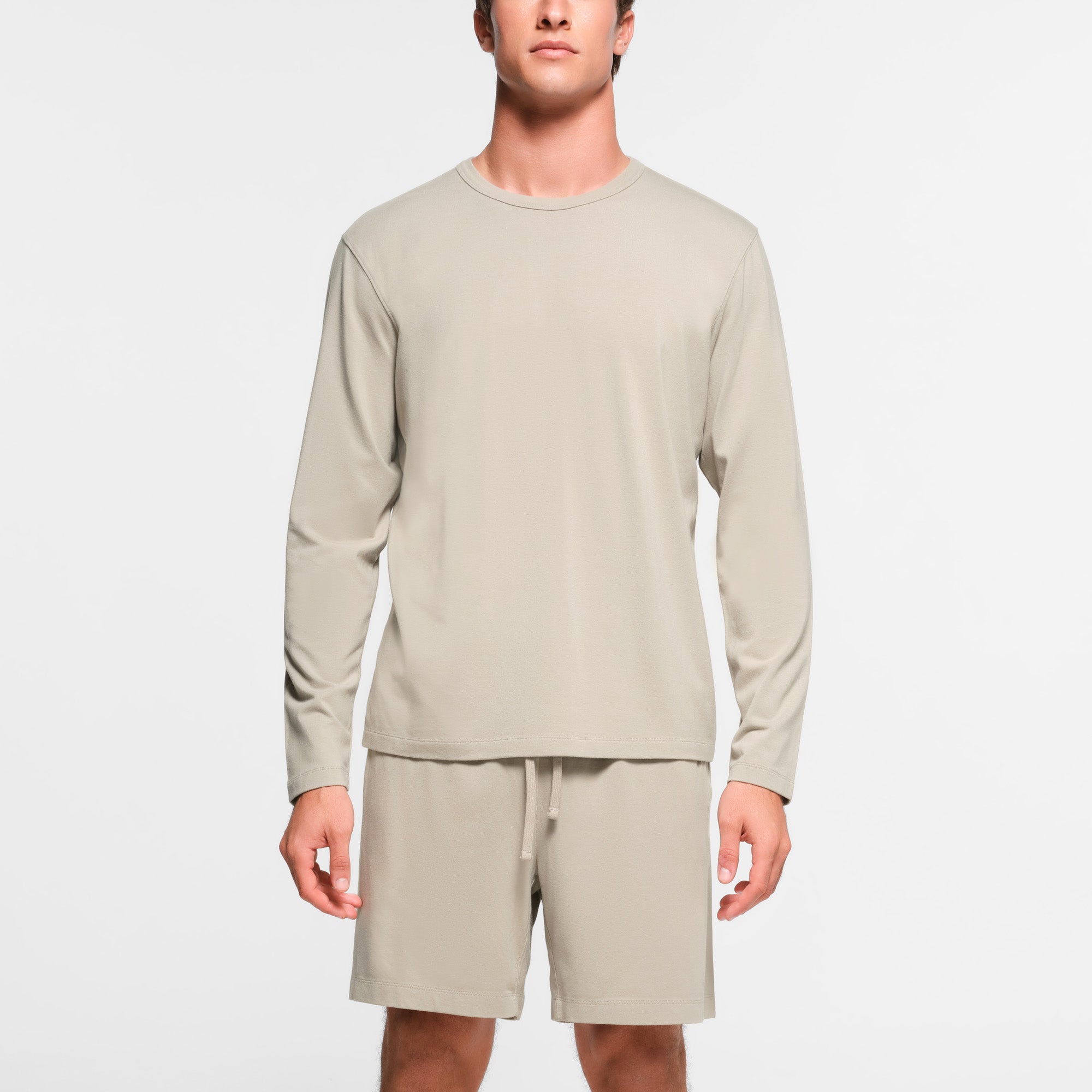 JERSEY LOUNGE MENS RELAXED LONG SLEEVE T-SHIRT | SHALE
