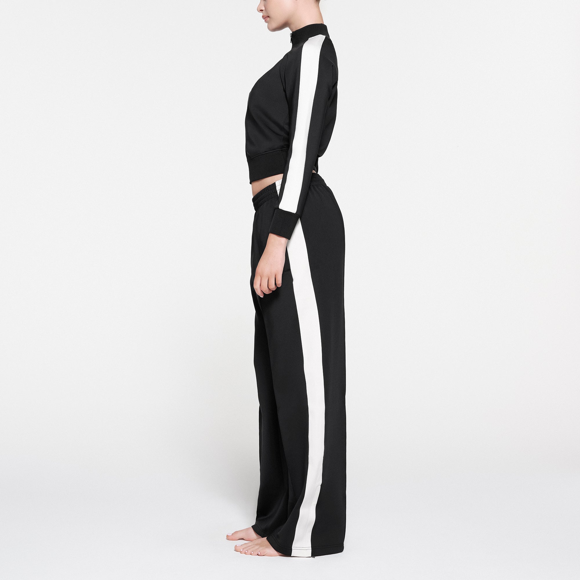 SKIMS TRACK ZIP UP JACKET | ONYX - Image 2