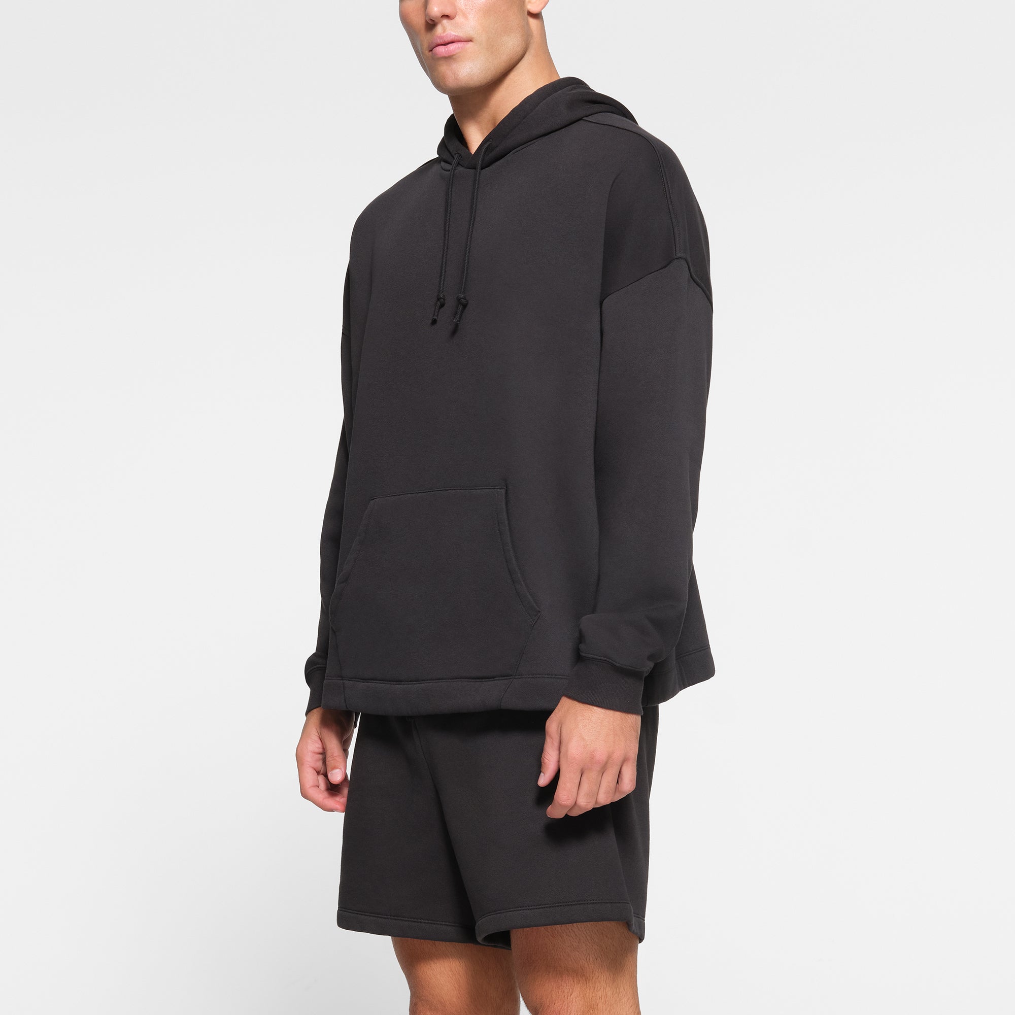 FLEECE LOUNGE MENS OVERSIZED HOODIE | WASHED ONYX - Image 3