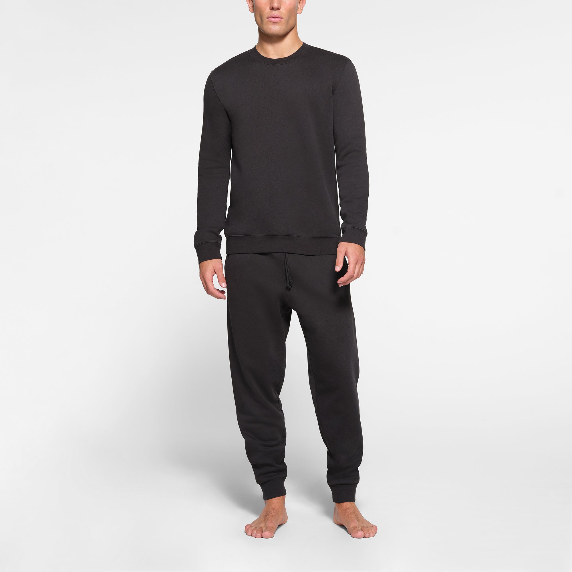 FLEECE LOUNGE MENS CREWNECK | WASHED ONYX - Image 3