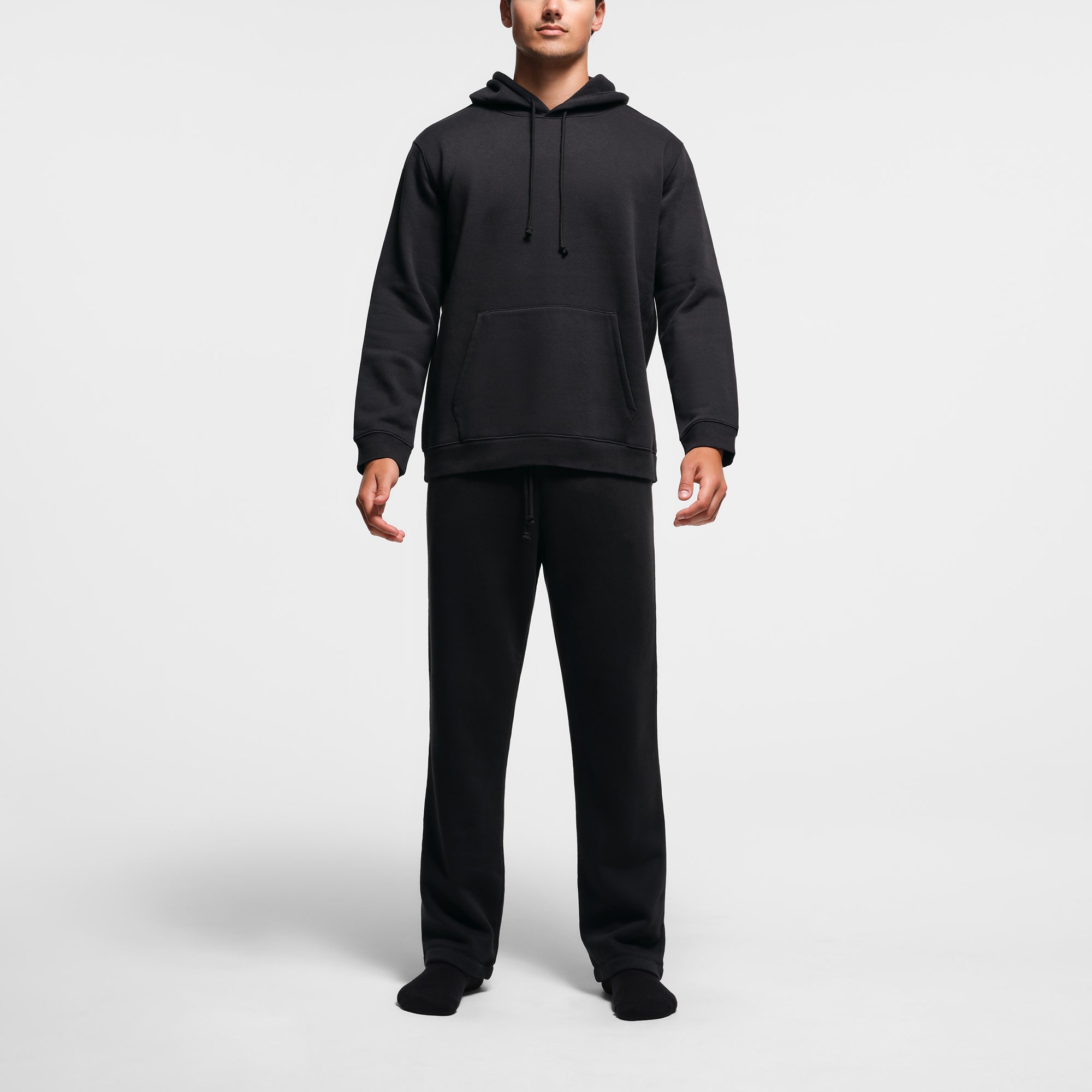 FLEECE LOUNGE MENS CREWNECK | WASHED ONYX - Image 2