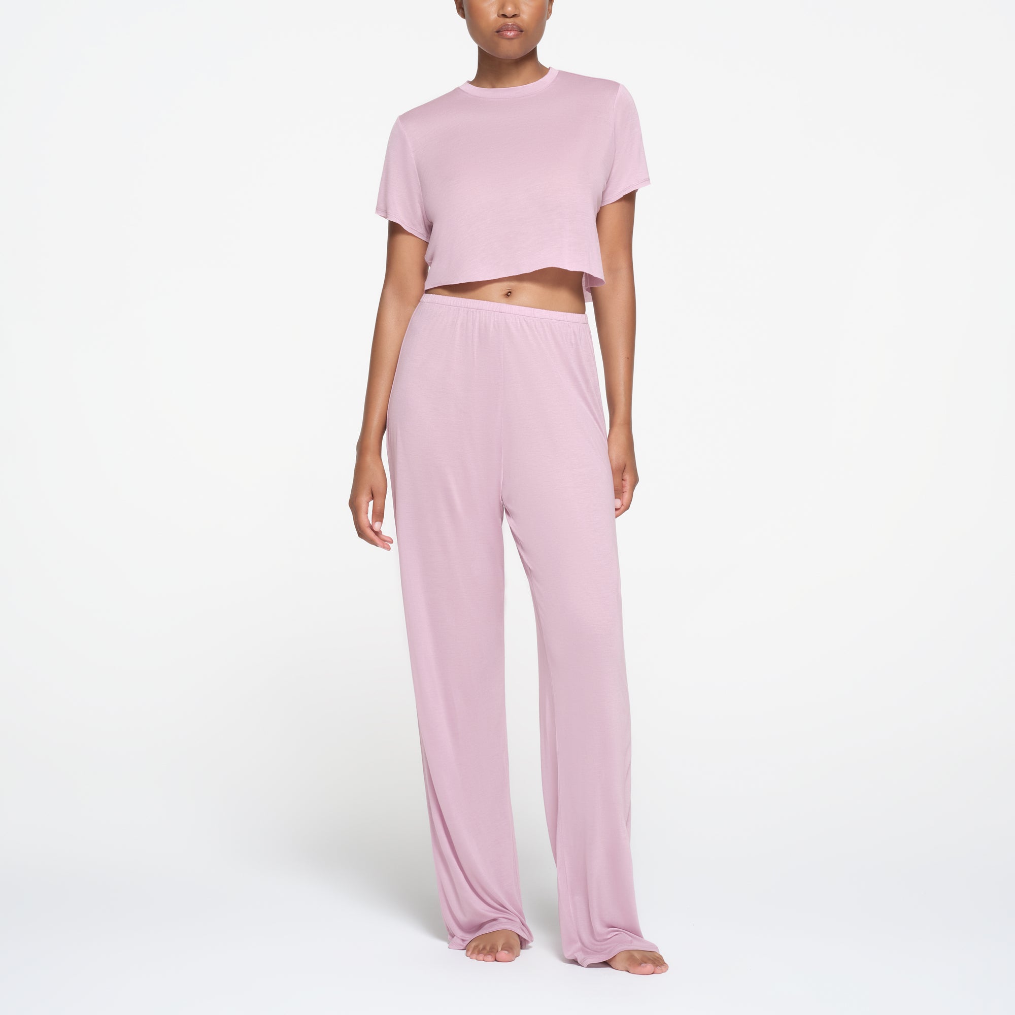 KIMS SLEEP CROPPED T-SHIRT | ORCHID
