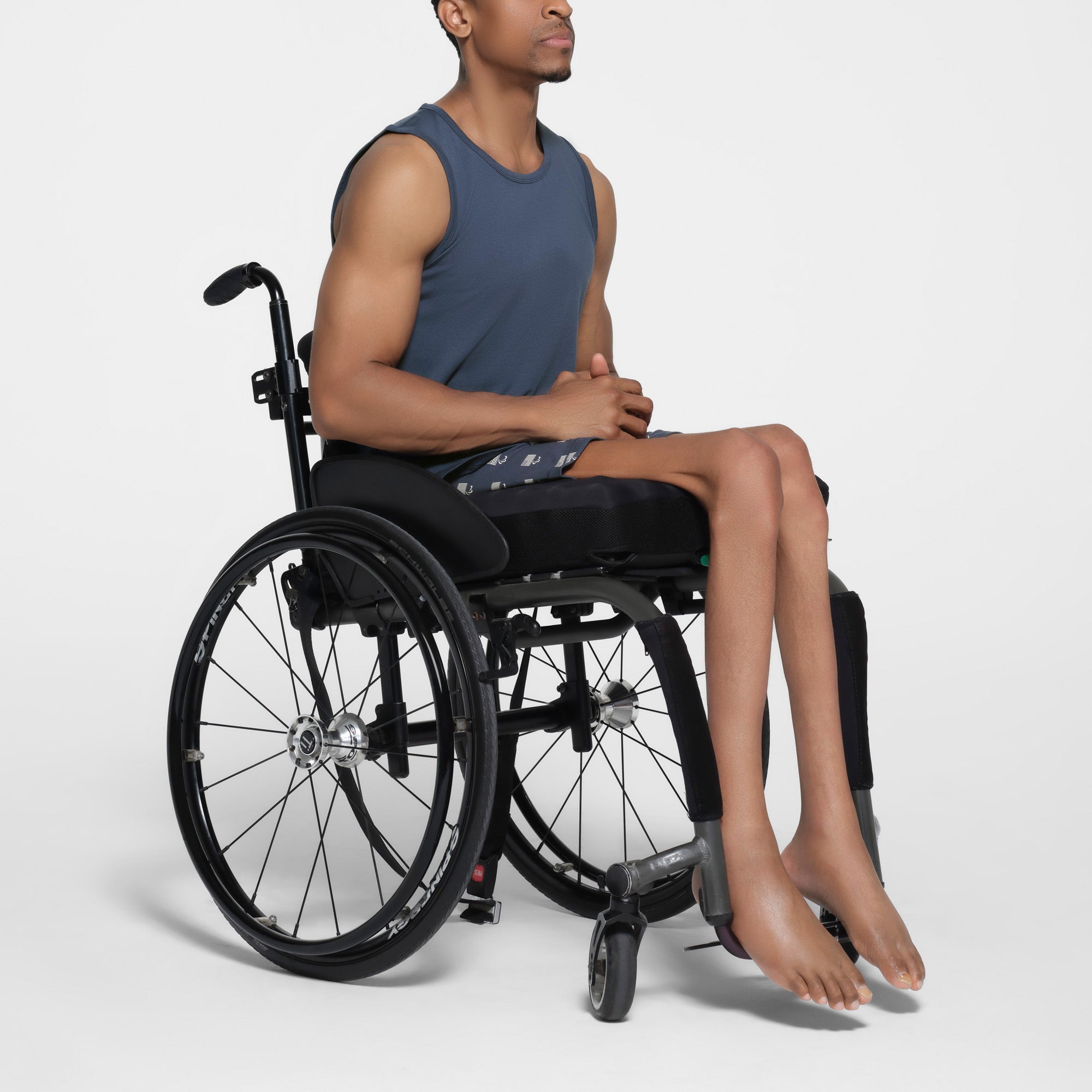 SKIMS FOR TEAM USA JERSEY SLEEP MENS PARALYMPIC TANK | NAVY - Image 2