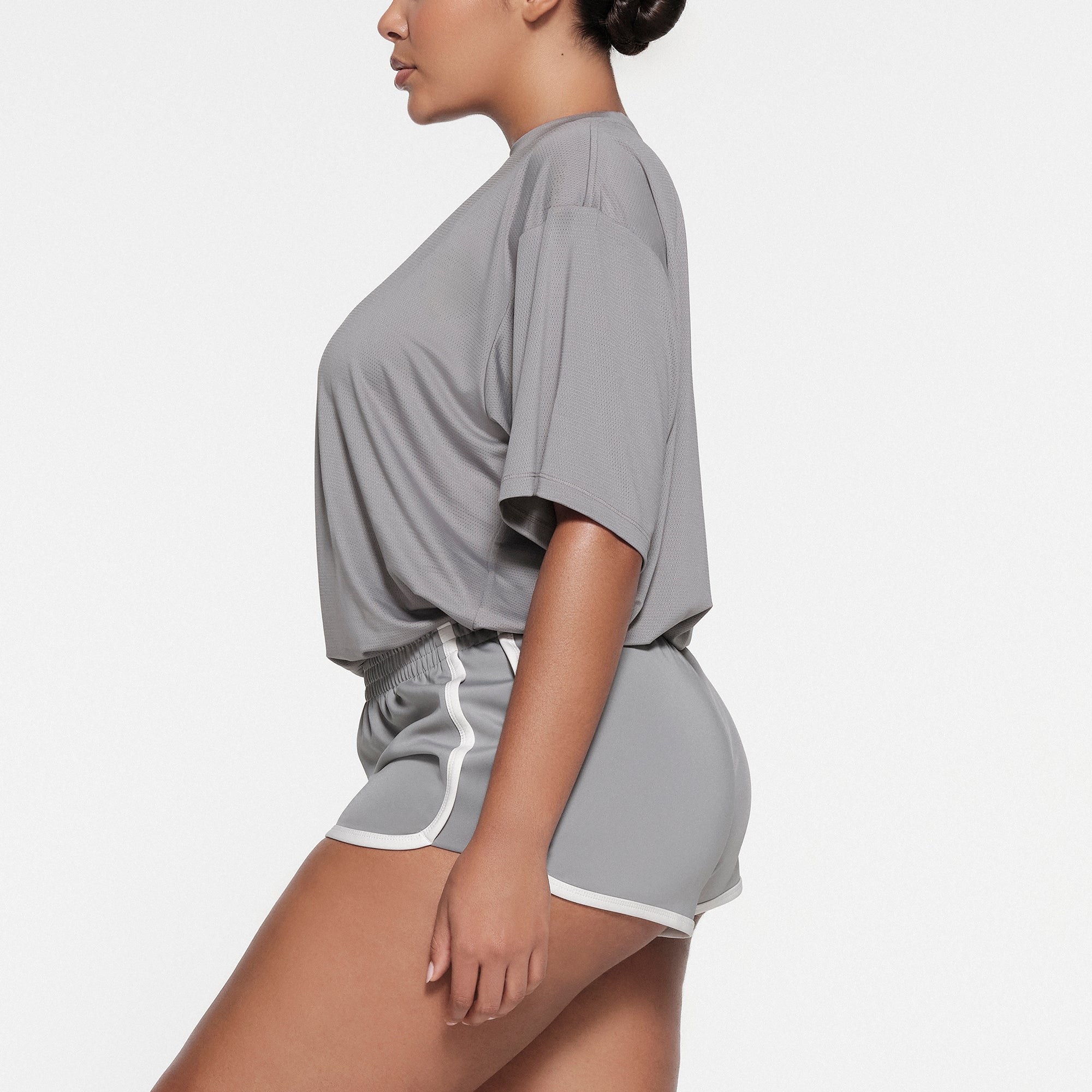 SKIMS TRACK MESH OVERSIZED T-SHIRT | PACIFIC - Image 2