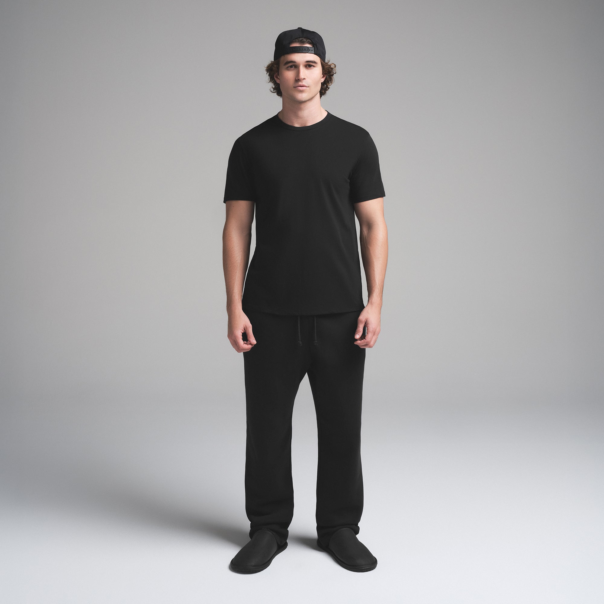 SKIMS COTTON MENS CLASSIC T-SHIRT | ONYX