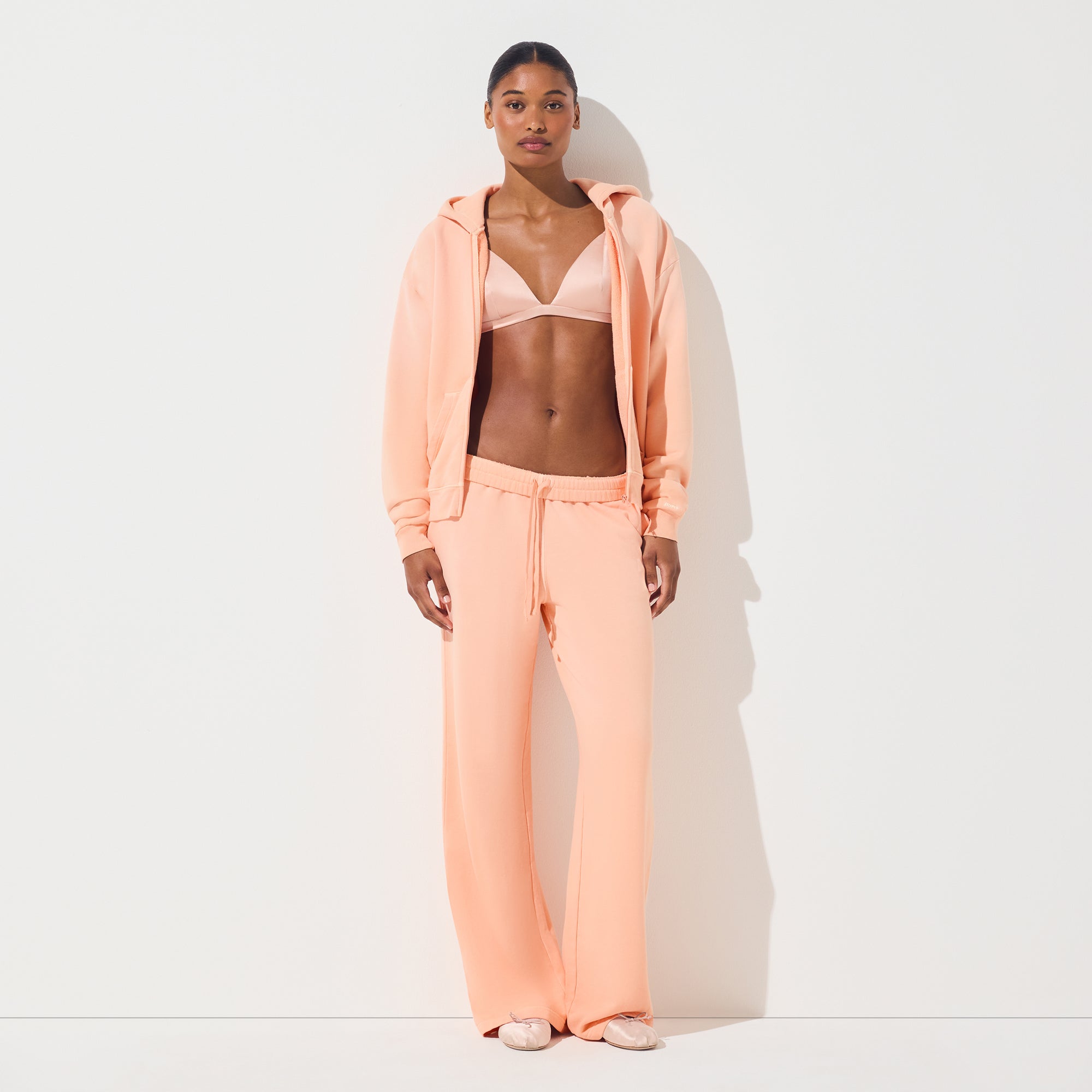 FRENCH TERRY ZIP UP HOODIE | CANTALOUPE - Image 5